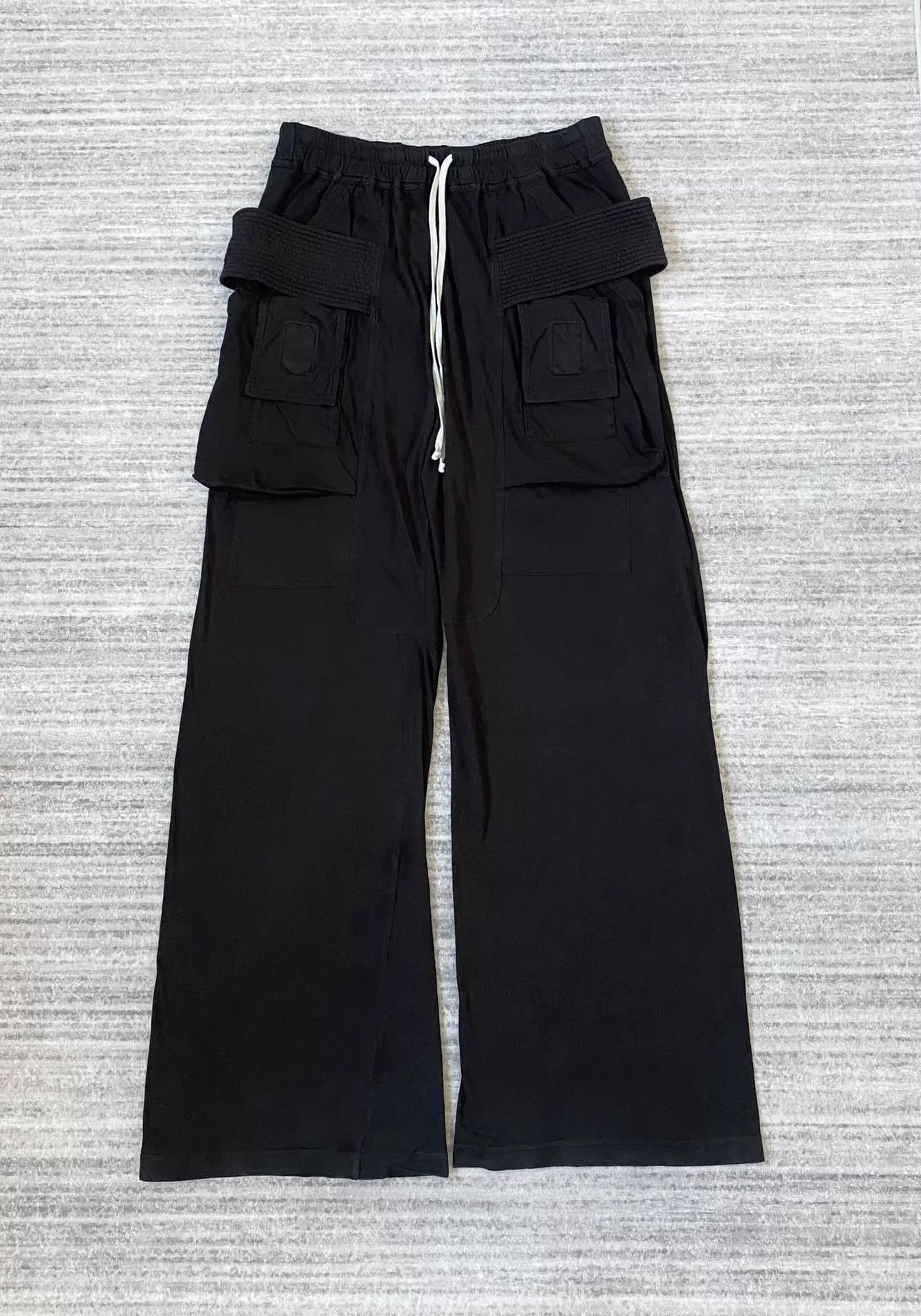 Rick Owens Rick Owens Double Ring Straight Wide-Leg Trousers M Size US 32 / EU 48 - 1 Thumbnail