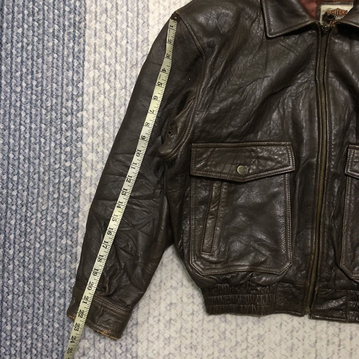 Harley Davidson Rare Distressed Vintage Harley Davidson Leather Jacket Size US L / EU 52-54 / 3 - 18 Thumbnail