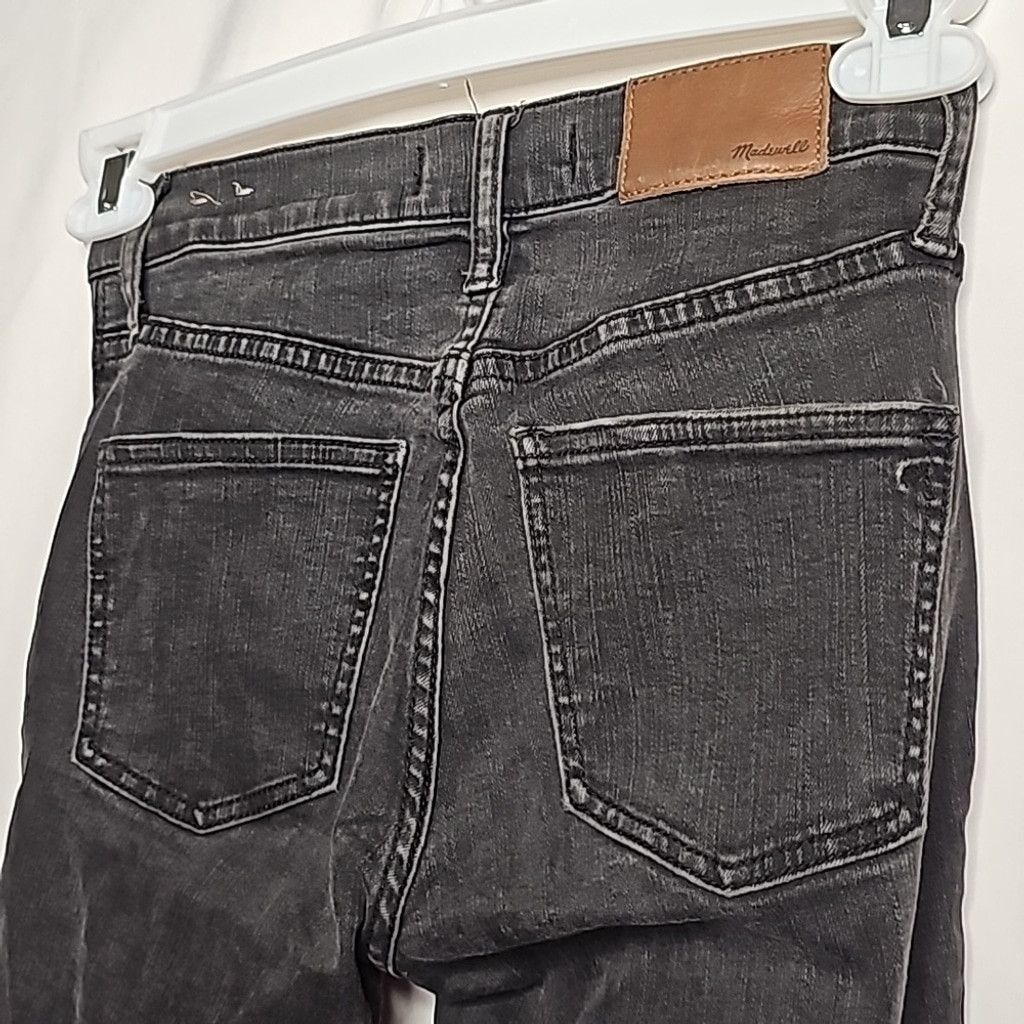 Madewell Madewell high rise skinny cropped black raw hem jeans sz 24P Size 24" / US 00 / IT 34 - 8 Thumbnail