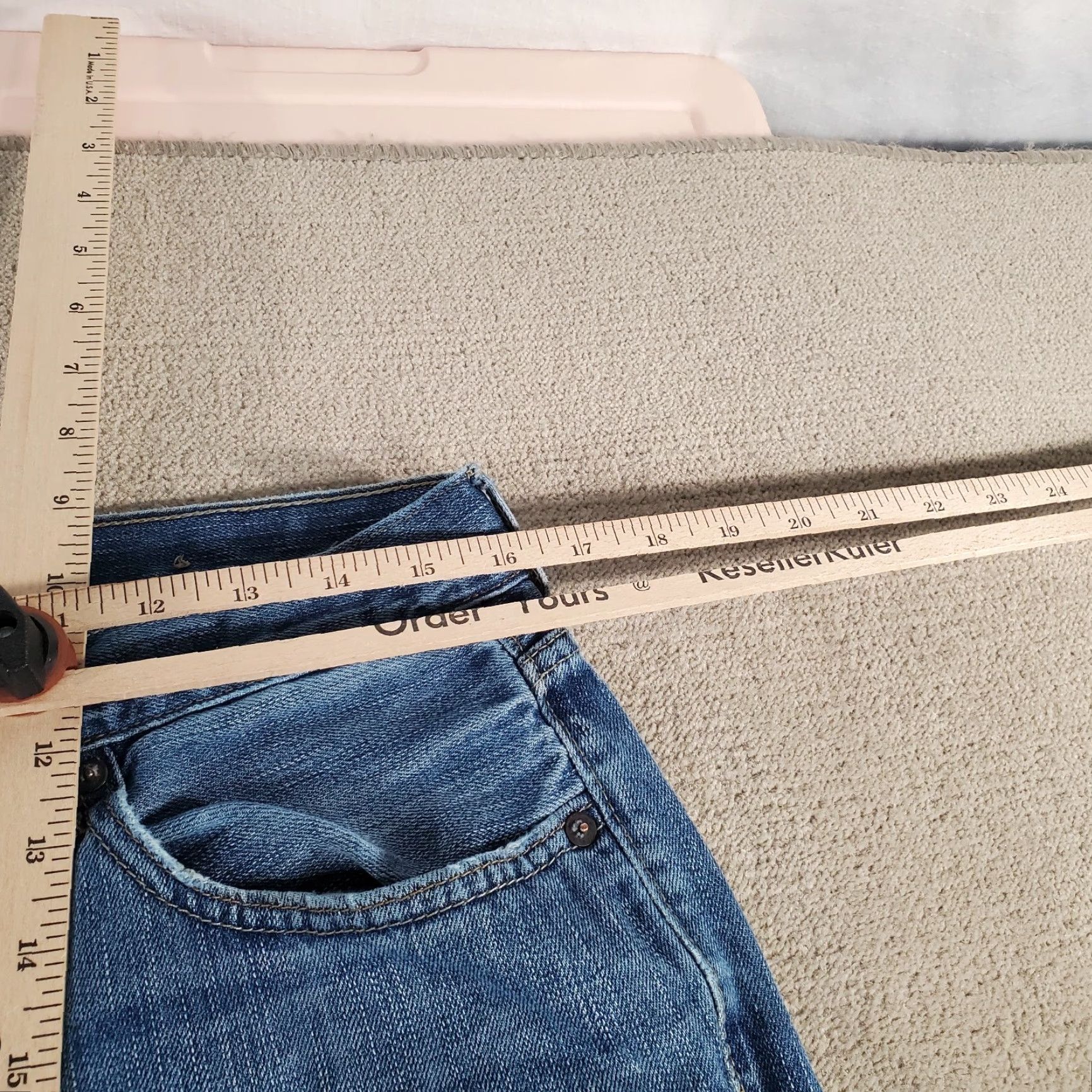 American Eagle Outfitters American Eagle Jeans Mens 32x30 Blue Original Straight Leg Faded Distressed Size US 32 / EU 48 - 4 Thumbnail