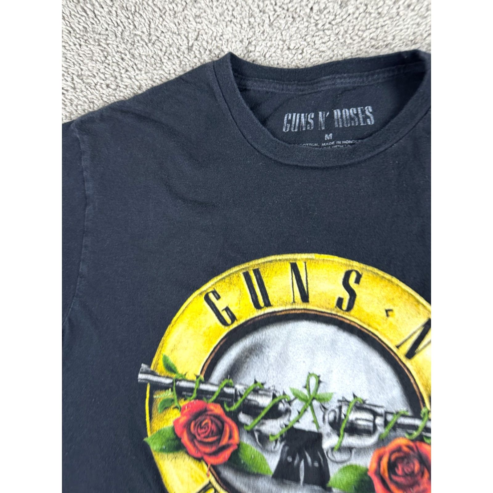 Vintage Guns N' Roses Shirt Mens M Black Band Tee Rock Concert T-Shirt 100% Cotton READ Size US M / EU 48-50 / 2 - 5 Thumbnail
