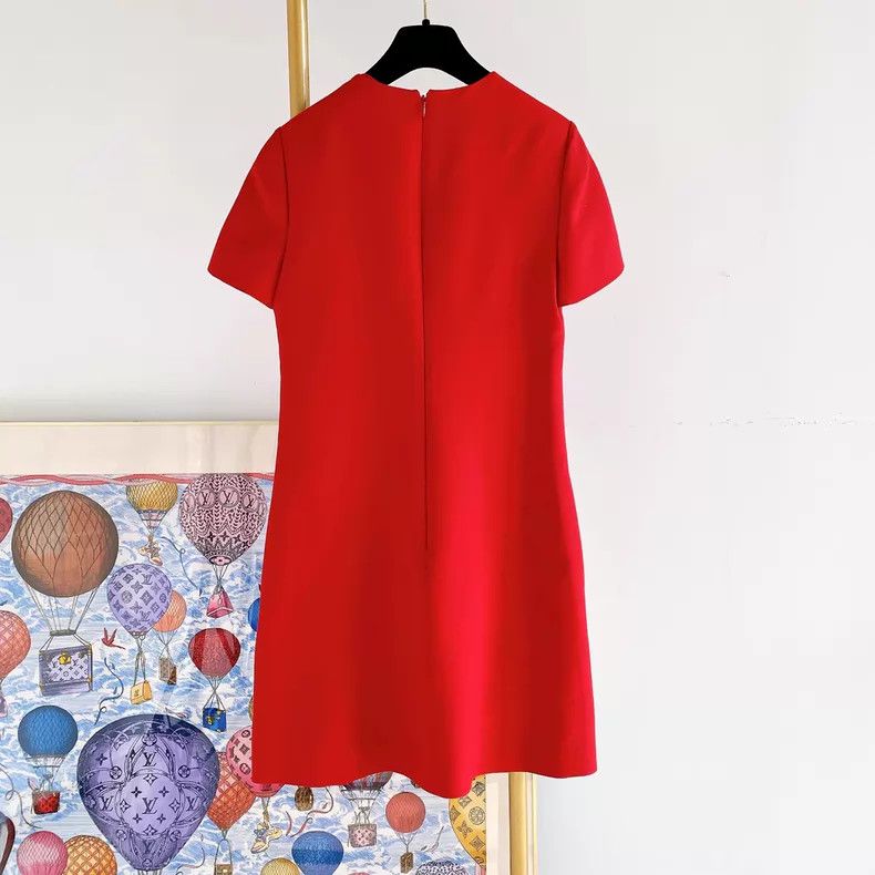 Valentino Valentino Red heavy work dress Size XS / US 0-2 / IT 36-38 - 2 Thumbnail