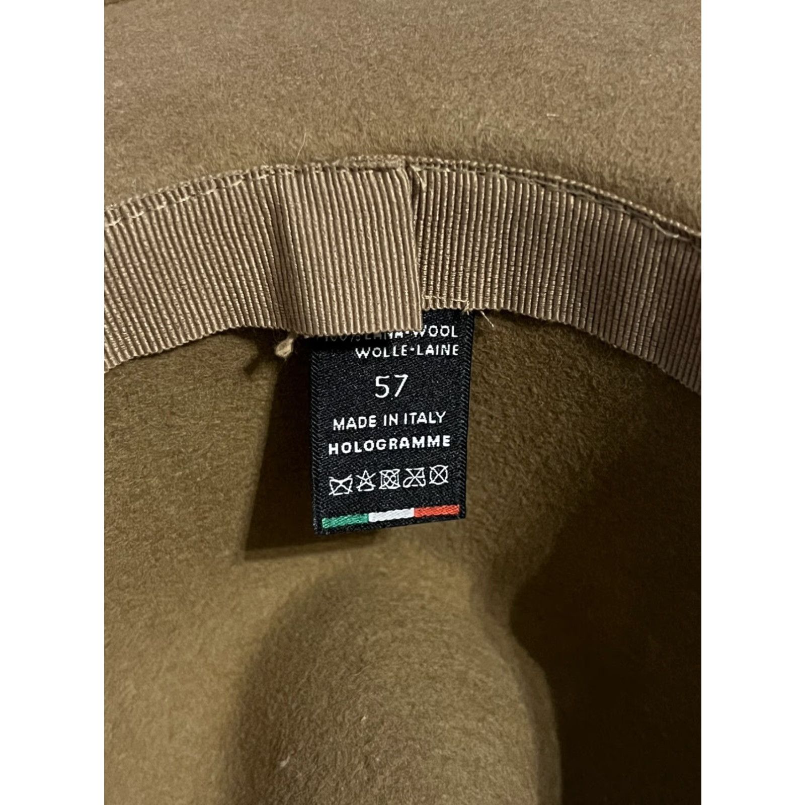 Vintage VINTAGE Hologramme Mens Brown Wool Hat Fedora Size 57 Made in Italy Wool Fedora Mens Brown 57 Hat Size ONE SIZE - 6 Thumbnail