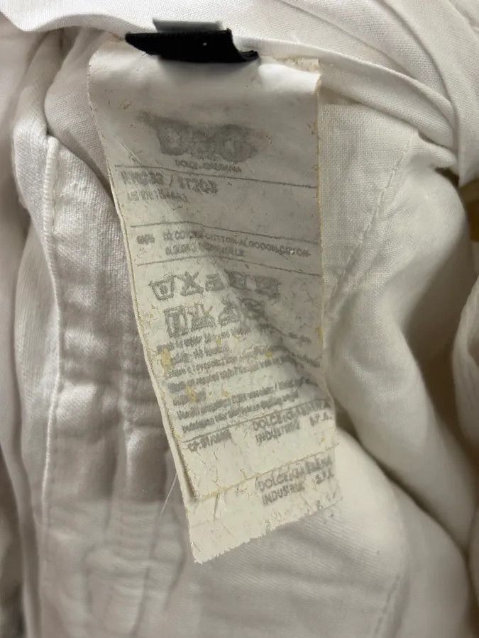 Dolce & Gabbana 2000s Dolce & Gabbana White Cotton Cargo Pants Size US 30 / EU 46 - 12 Thumbnail