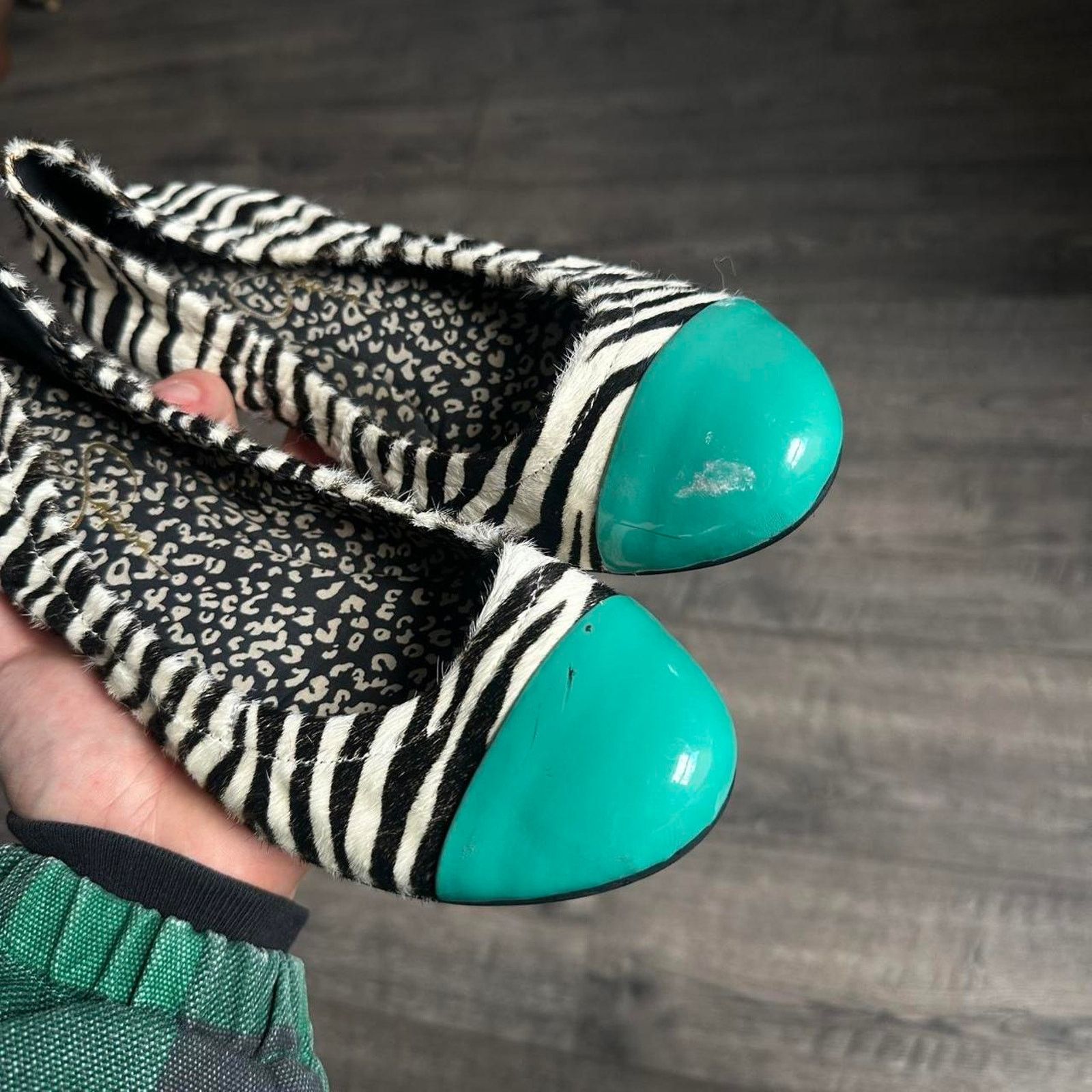 Vintage Vintage Y2K Zebra Jessica Simpson Round Toe Flats Slip On Size US 8.5 / IT 38.5 - 2 Thumbnail