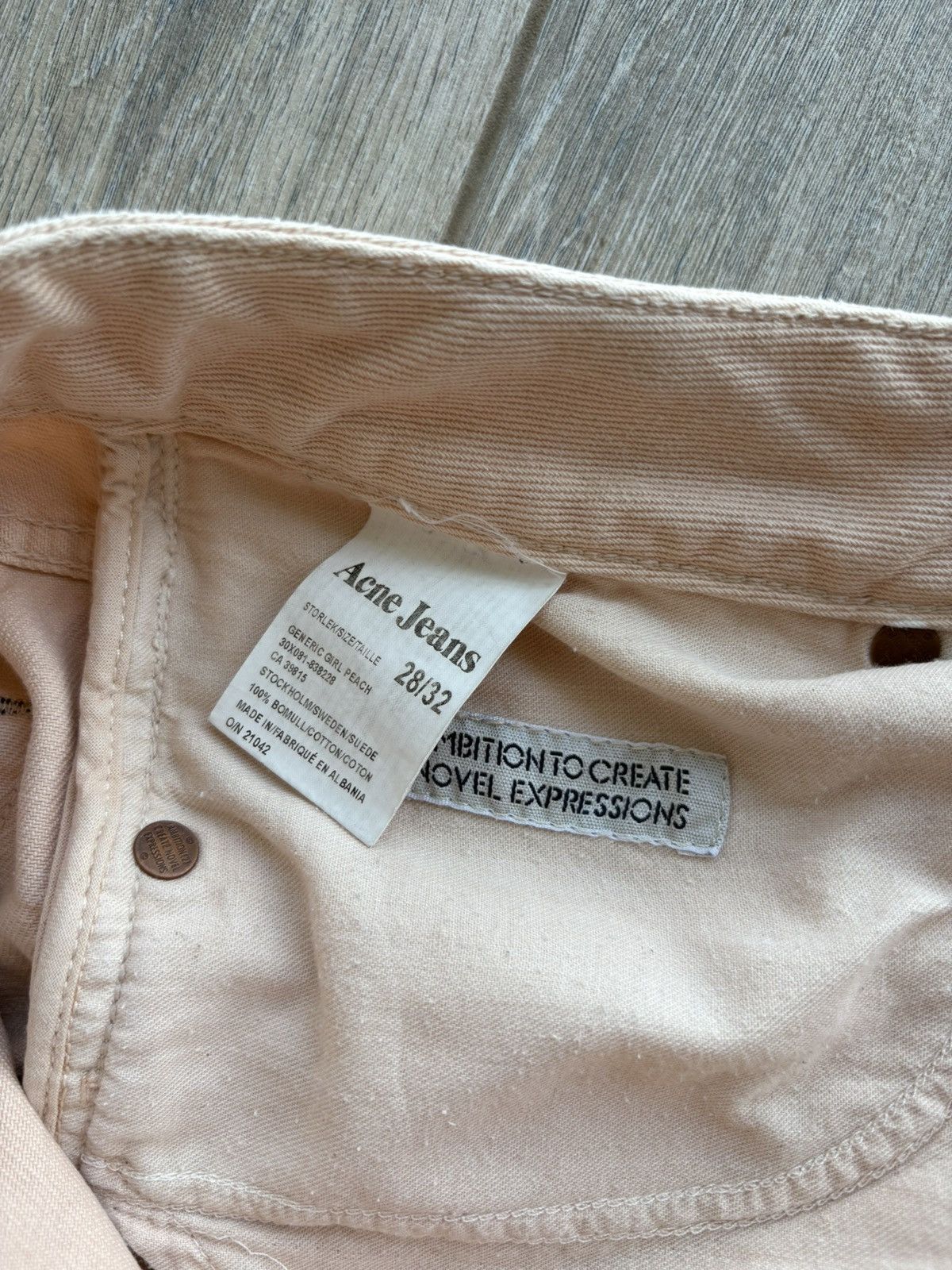 Acne Studios Women's Straight Acne Jeans Girl Peach Size 28/32 Size 28" / US 6 / IT 42 - 11 Thumbnail