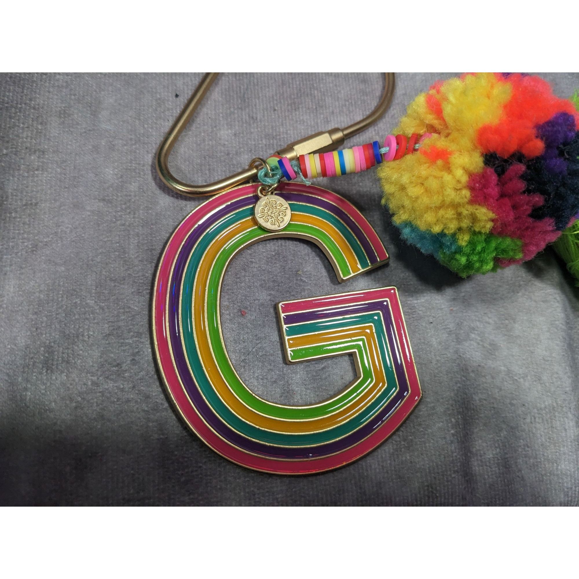 Other Jane Marie G Initial Rainbow Keychain With Pompom Tassel Size ONE SIZE - 7 Thumbnail
