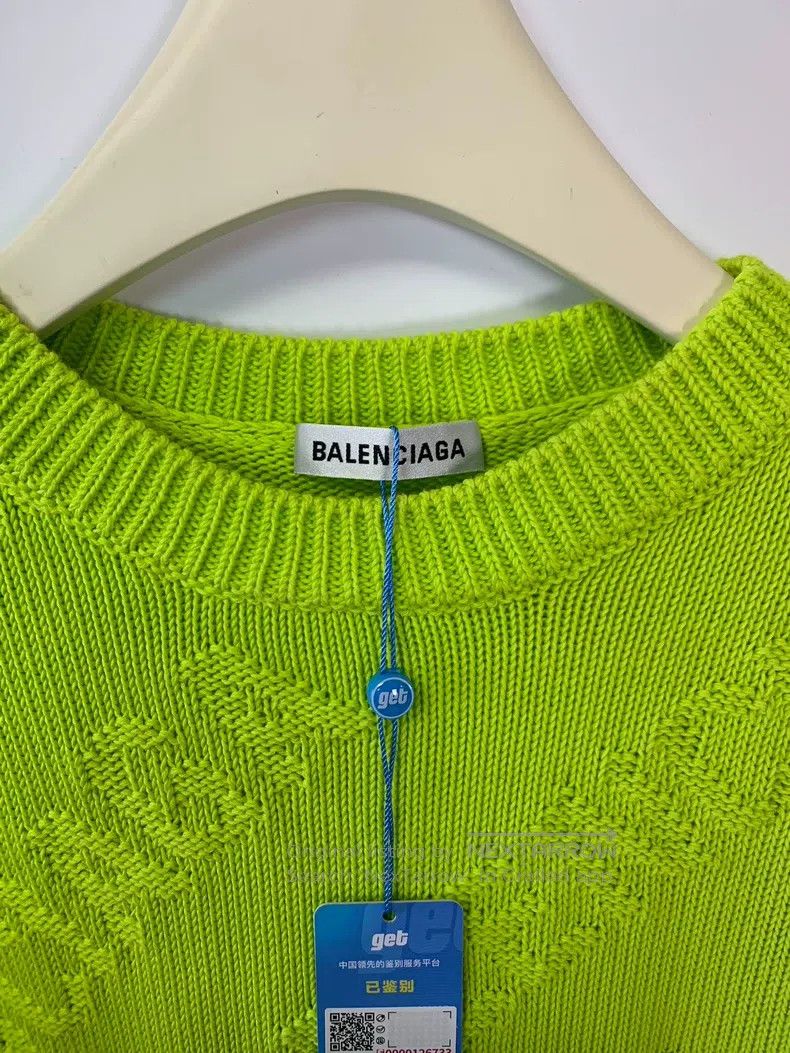 Balenciaga Balenciaga Solid Color Logo Jacquard Crew Neck Loose Fit S Size S / US 4 / IT 40 - 3 Thumbnail
