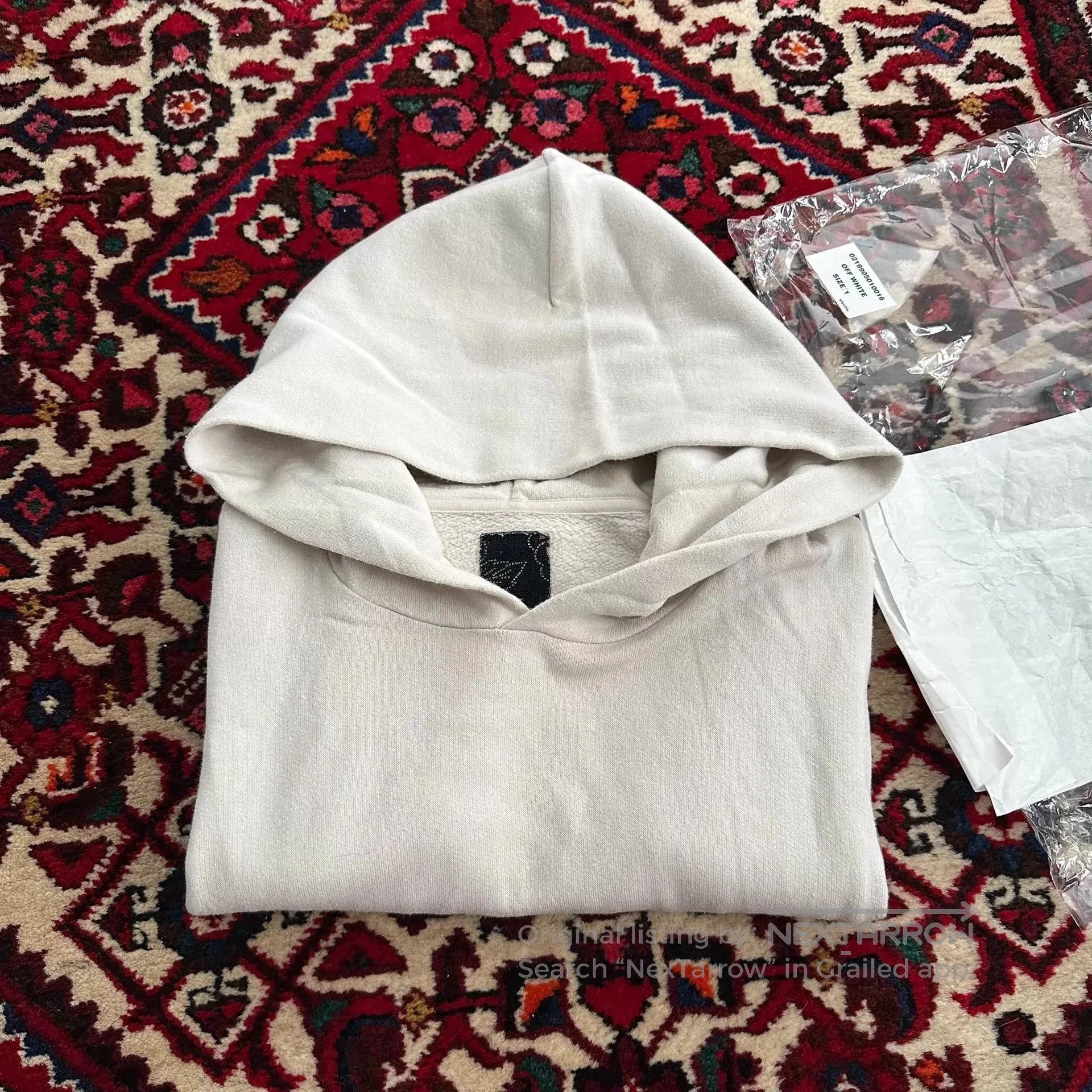 Visvim White Hoodie with Bandana Print Elbow Patches. Size US S / EU 44-46 / 1 - 9 Thumbnail
