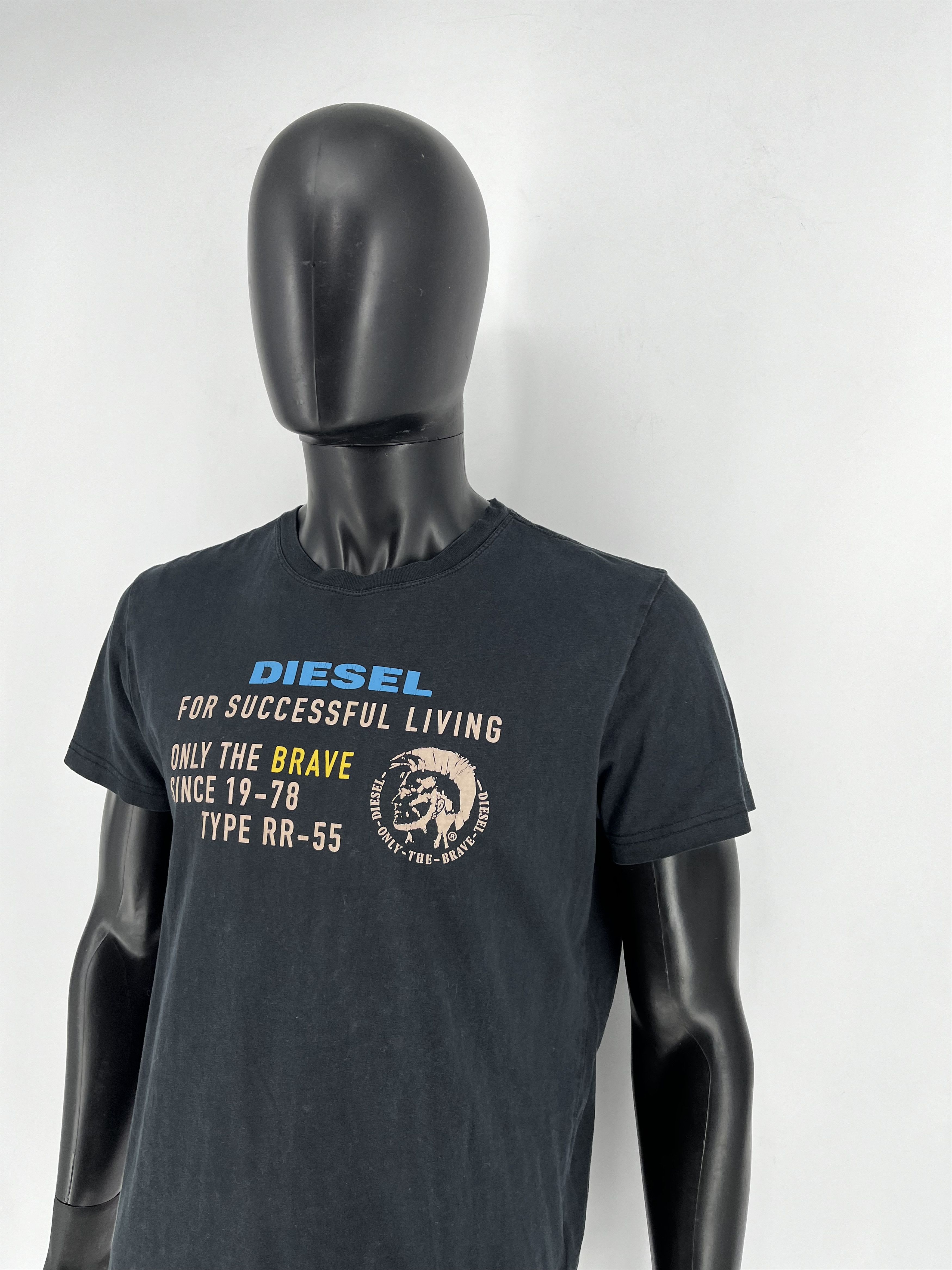Diesel × Vintage Vintage 90s Diesel Printed Logo Faded T-Shirt Avant Garde Size US L / EU 52-54 / 3 - 4 Thumbnail