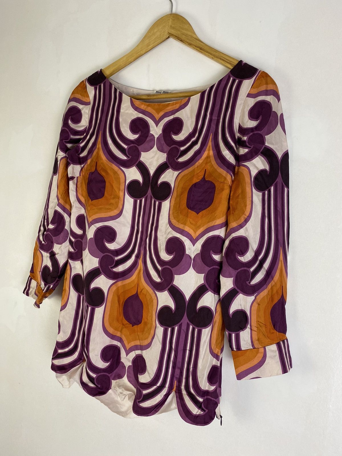 Miu Miu Miu Miu SS05 Abstract Floral Silk Blouse Size XS / US 0-2 / IT 36-38 - 4 Thumbnail