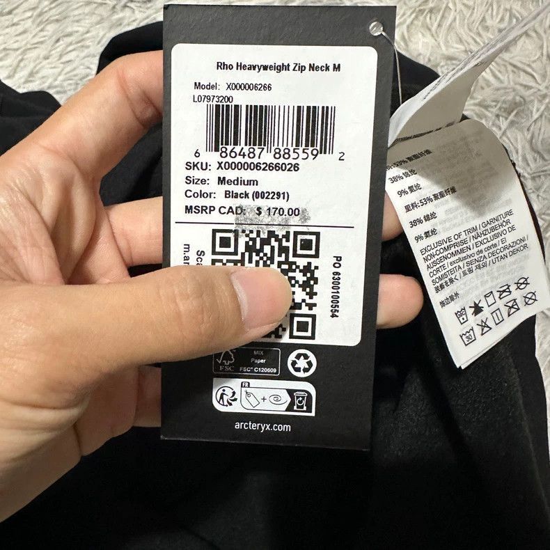 Arc'teryx Arcteryx Rho HeavyWeight Zip Neck Pullover Size US M / EU 48-50 / 2 - 5 Thumbnail