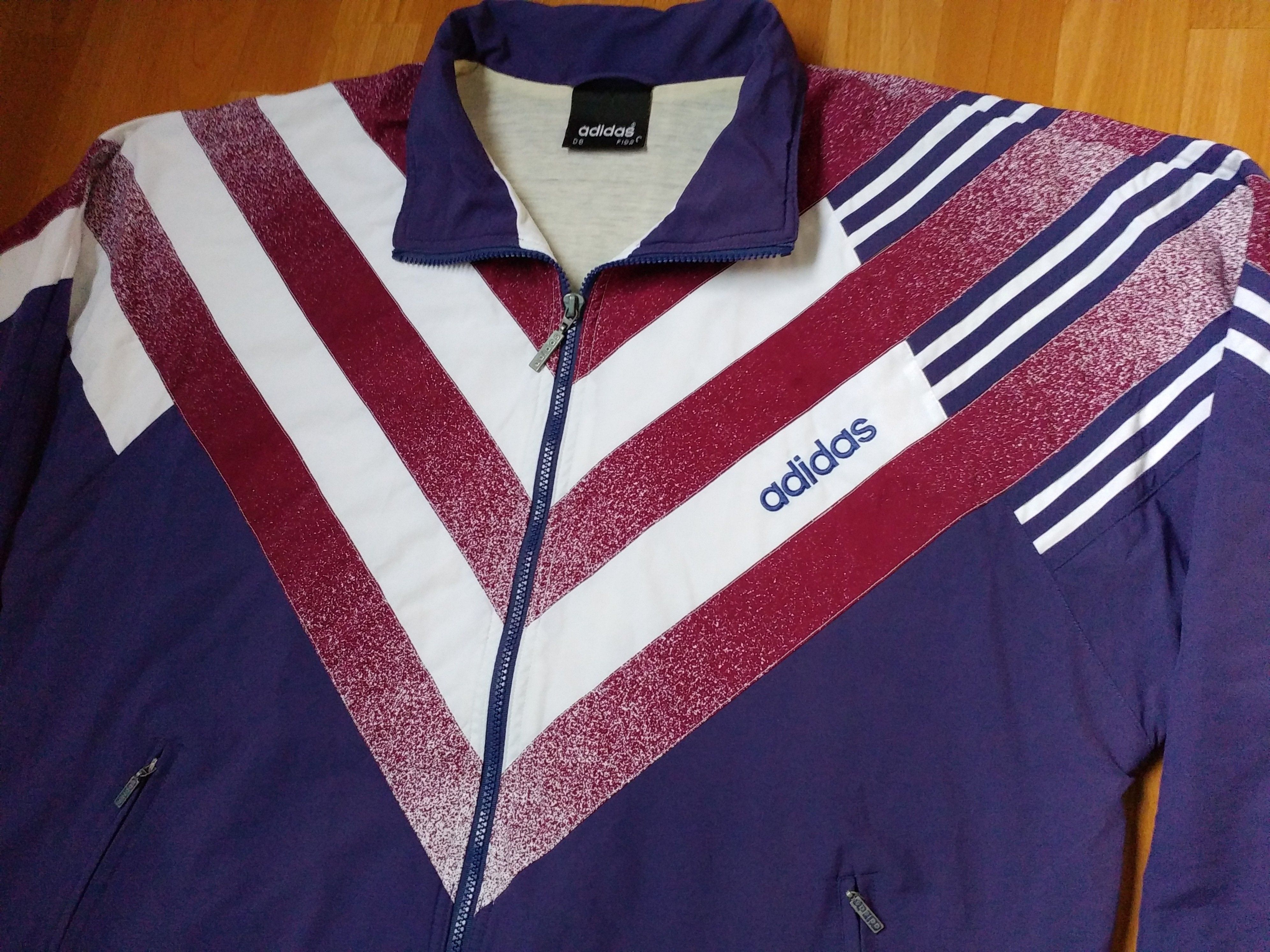 Adidas × Vintage ADIDAS jacket, blue vintage hip hop 90s hip-hop size XL Size US XL / EU 56 / 4 - 5 Thumbnail