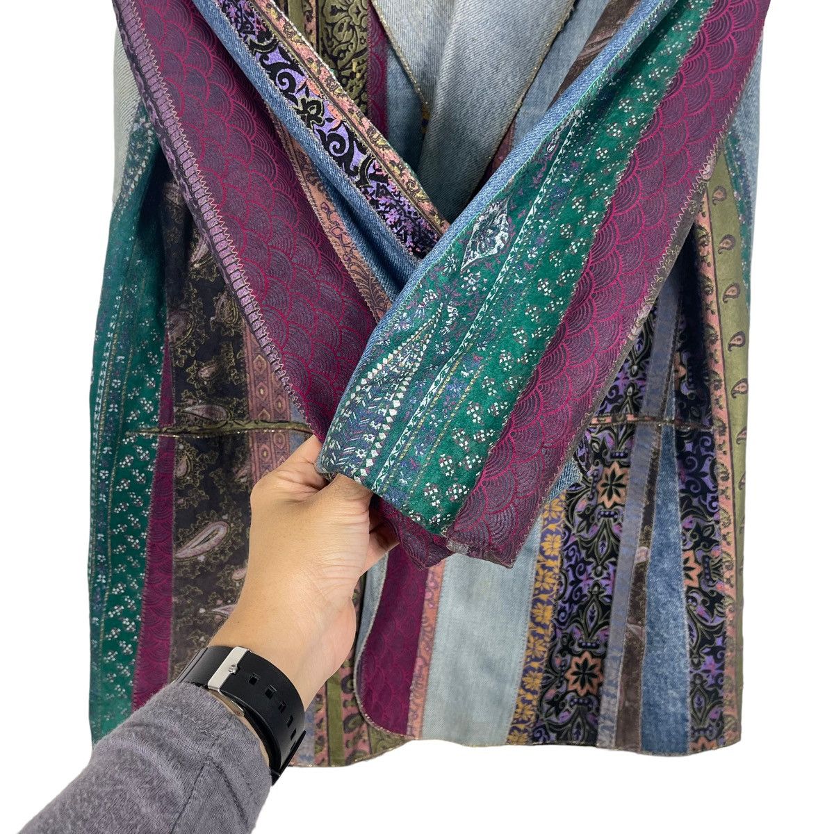 💥70s ROBERTO CAVALLI DENIM WITH PAISLEY JACKET