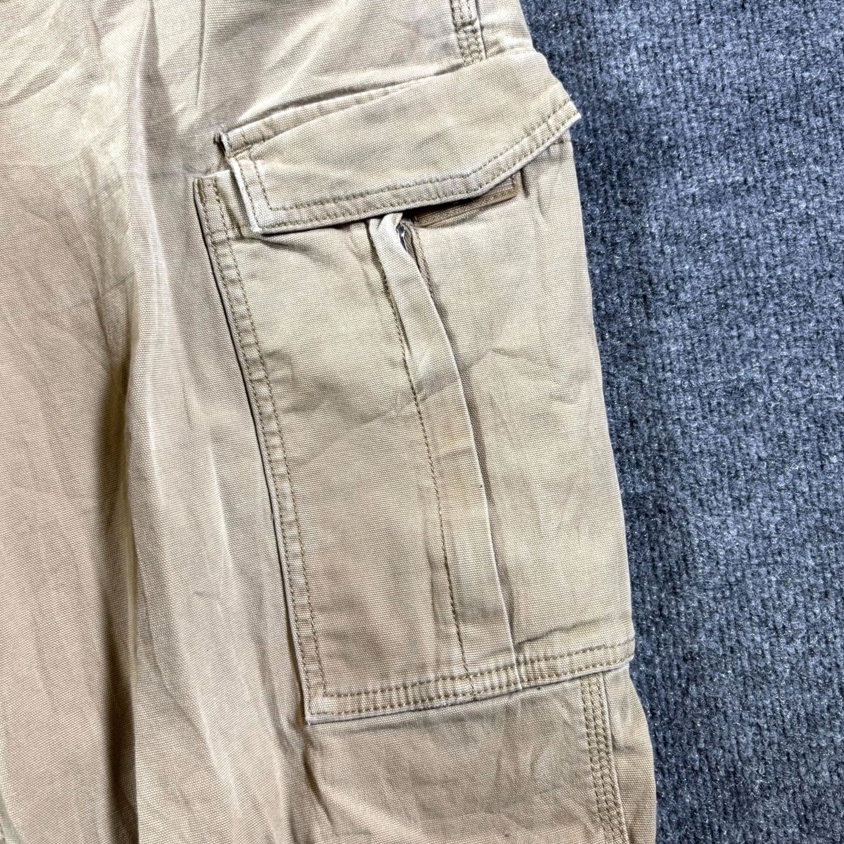 Carhartt Carhartt Mens 42x34 Beige Rigby Cargo Pants Relaxed Fit Straight Leg Workwear Size US 42 / EU 58 - 4 Thumbnail