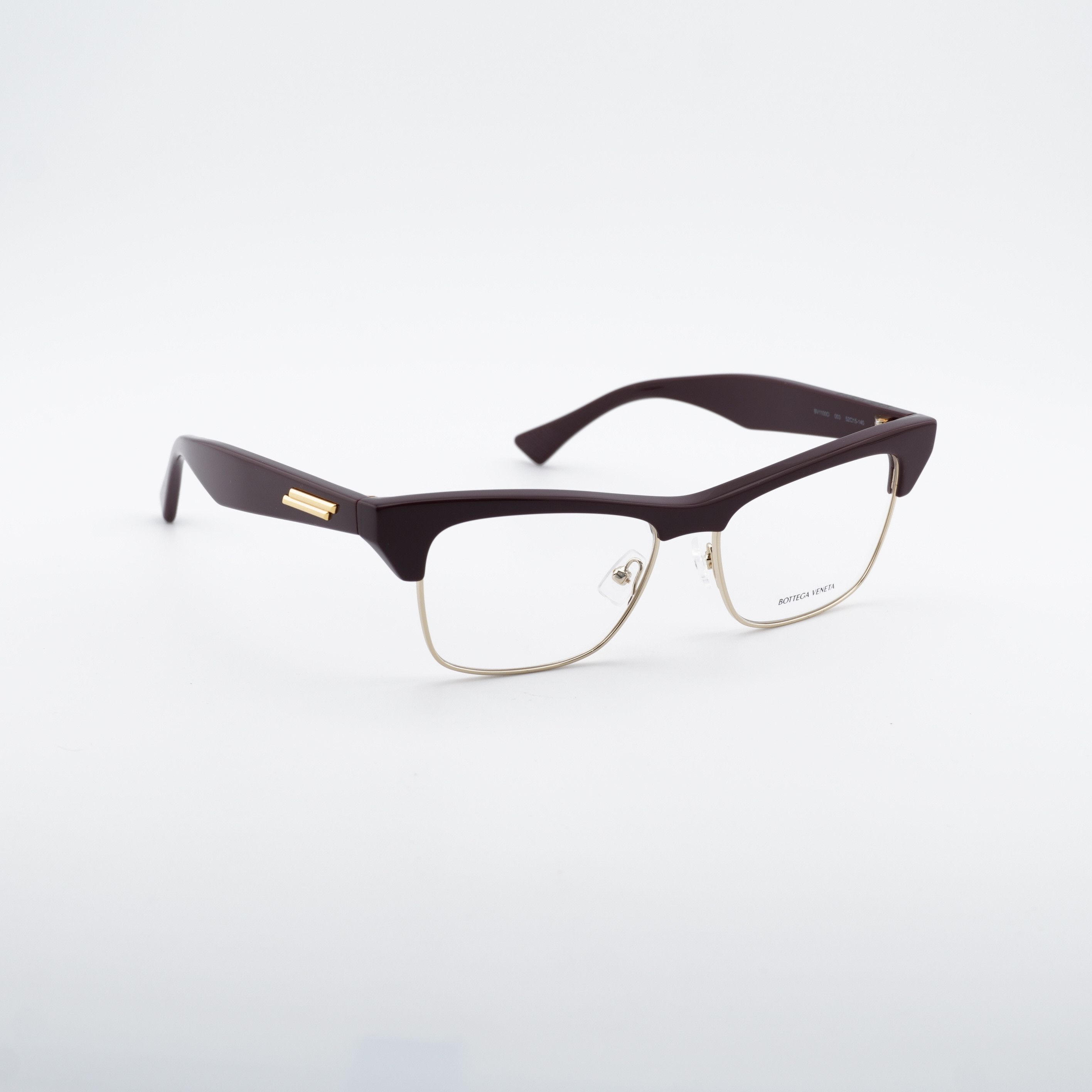 Bottega Veneta Bottega Veneta BV1100O 003 Eyeglasses Burgundy/Gold 52mm Size ONE SIZE - 1 Thumbnail