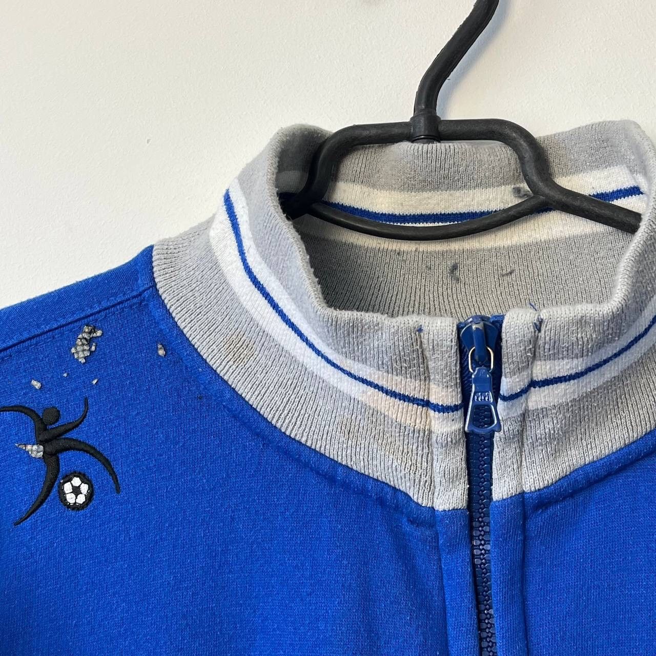Vintage Y2K Rare 🇮🇹 Blue Italia Team big center logo Soccer Zip Size US M / EU 48-50 / 2 - 17 Thumbnail