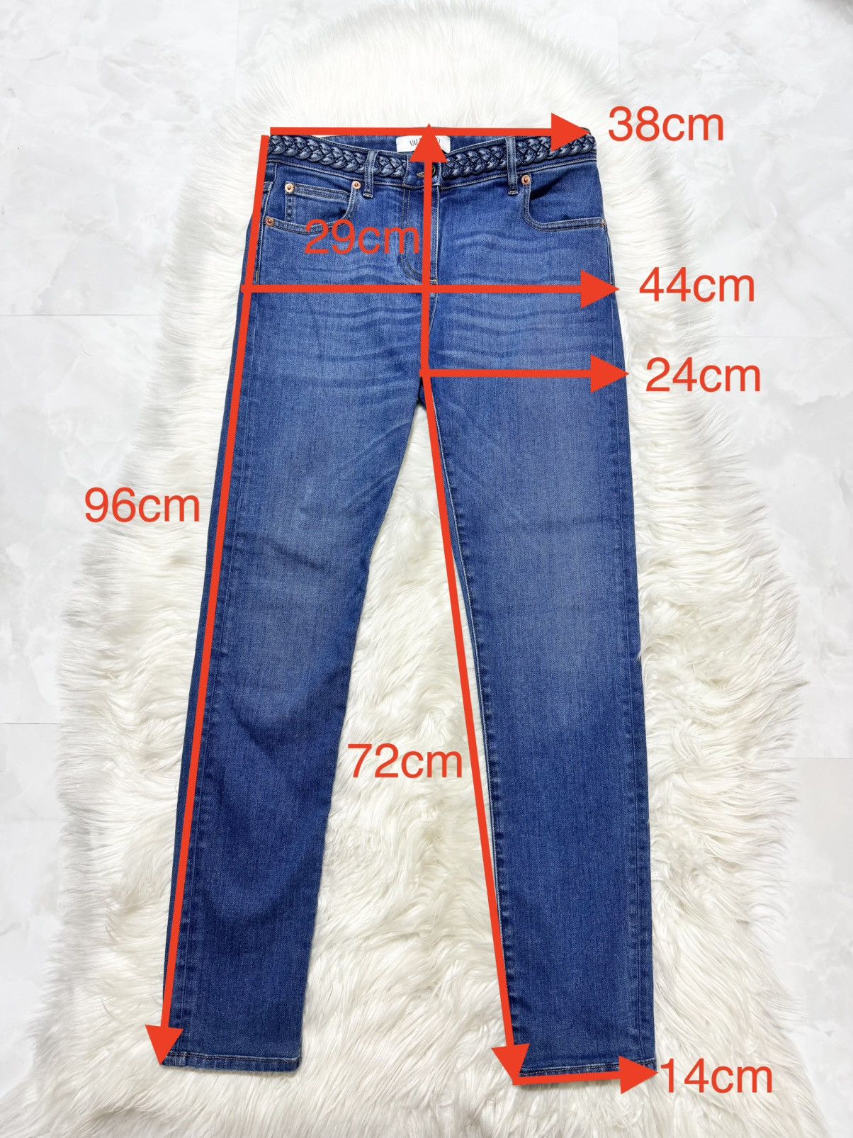 Valentino Valentino cable loop stretch denim pants Jeans Size 28" / US 6 / IT 42 - 4 Thumbnail
