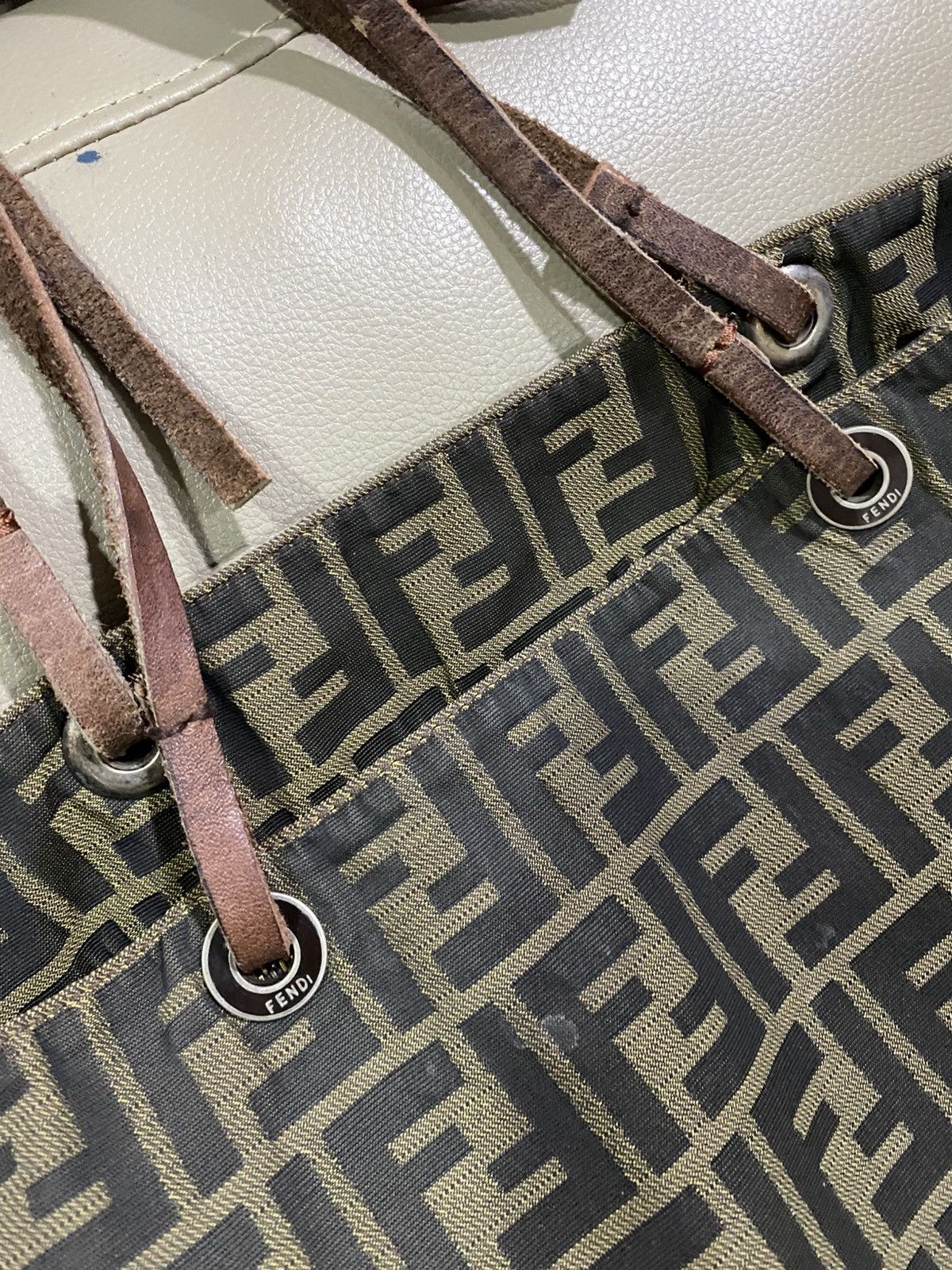 Fendi Authentic Fendi Zucca Monogram Tote Bag Size ONE SIZE - 8 Thumbnail