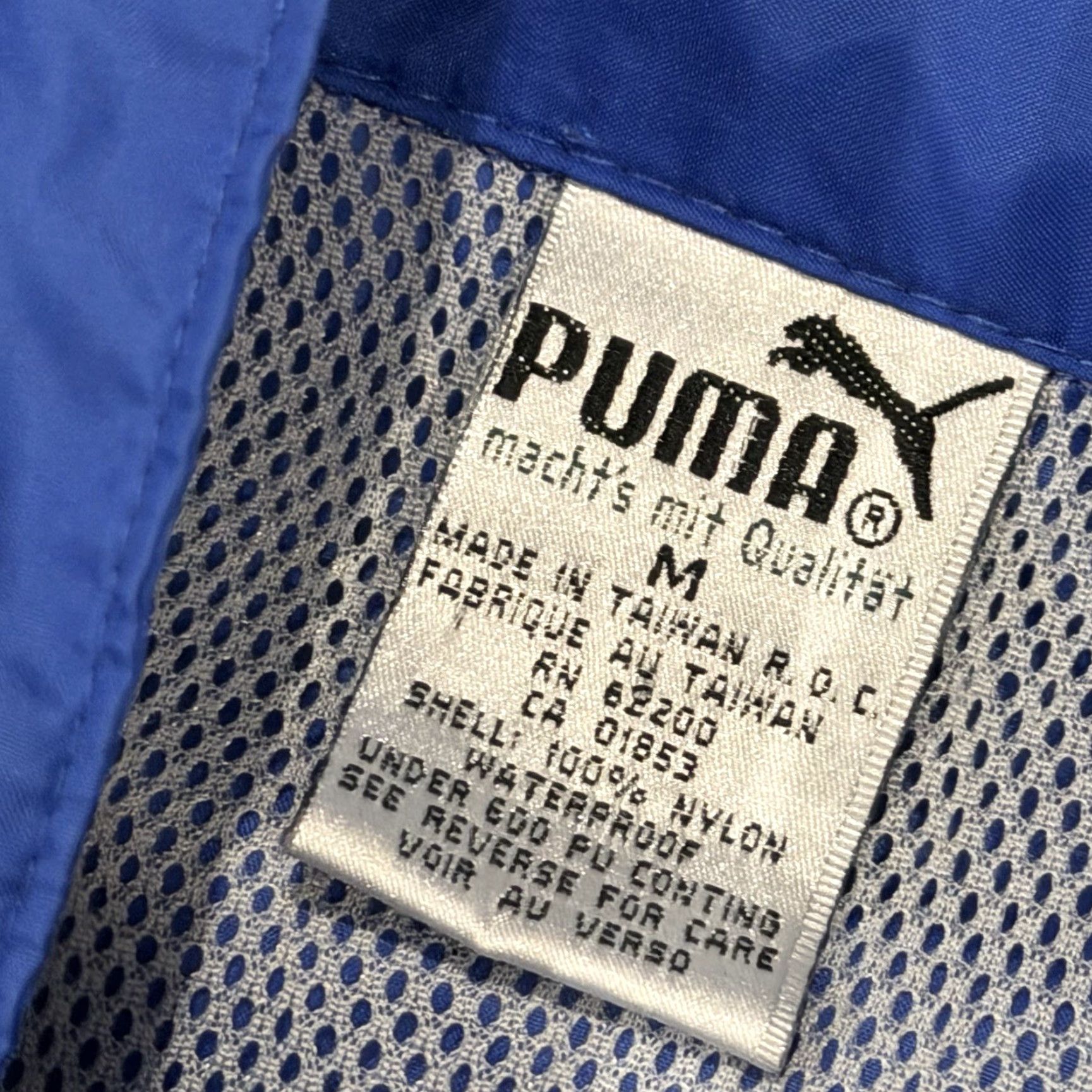 Puma VINTAGE Puma Jacket Mens Medium Blue Full Zip Spell Out Bomber 90s Windbreaker Size US M / EU 48-50 / 2 - 3 Thumbnail
