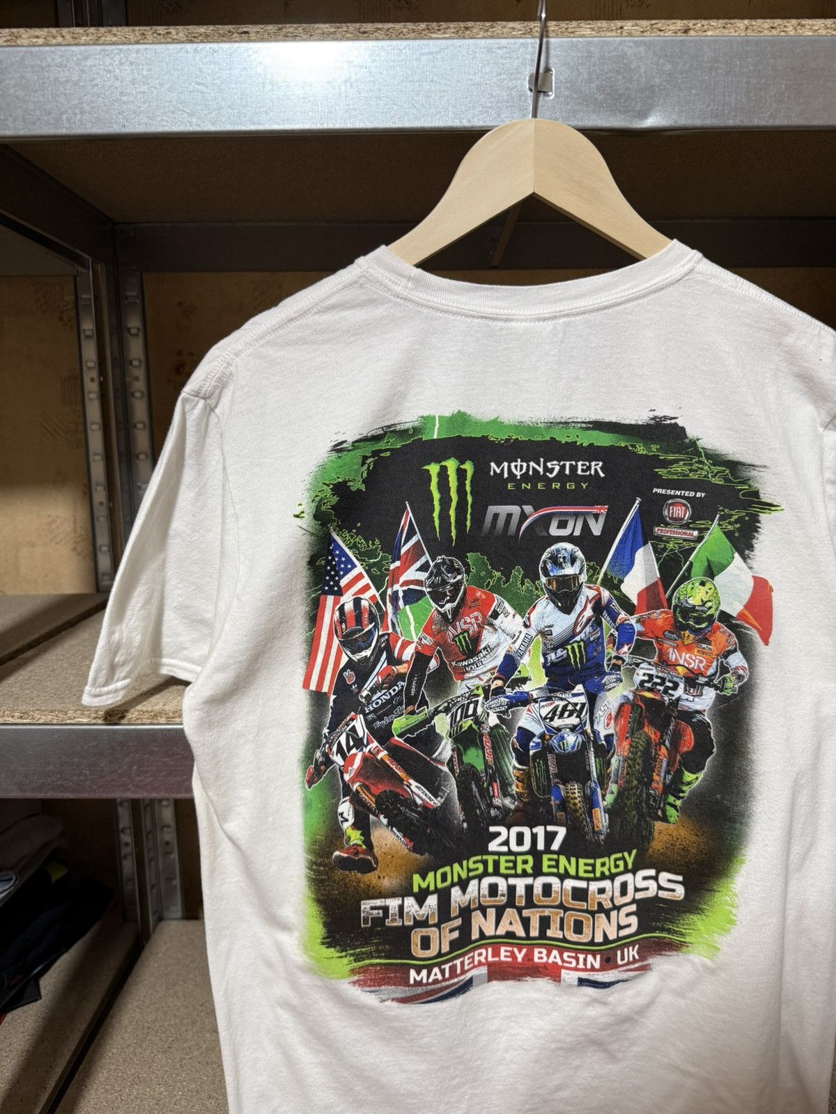 Fox Racing × Vintage Monster Energy FIM Motocross Of Nations 2017 Racing T-shirt Size US M / EU 48-50 / 2 - 3 Thumbnail