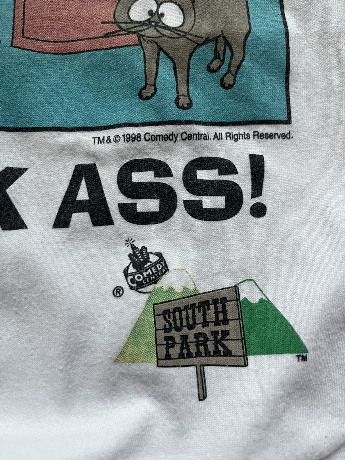 Cartoon Network Vintage 1998 South Park Cartoons Kick Ass! T-Shirt Tee Y2K Size US XL / EU 56 / 4 - 3 Thumbnail
