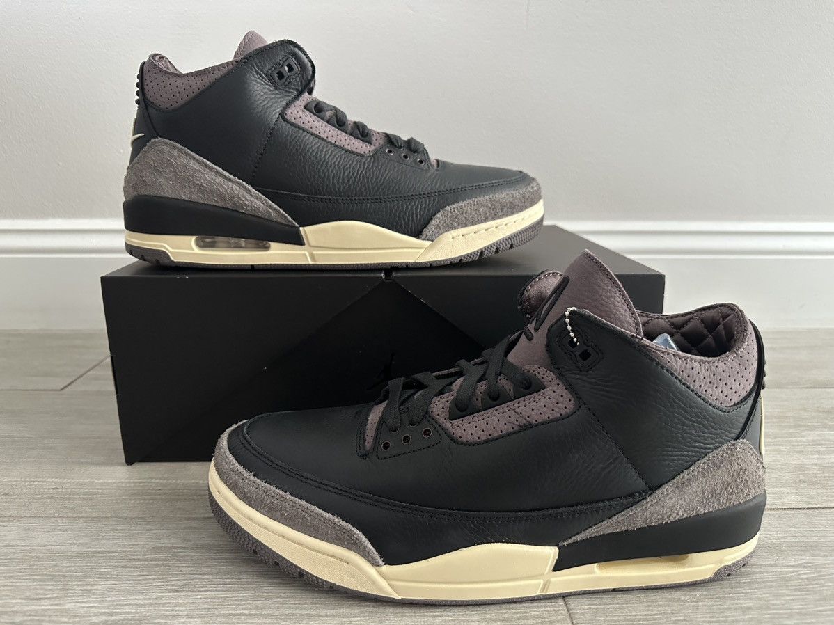 A Ma Maniere × Jordan Brand A Ma Maniere Jordan 3 Black Pewter Violet Ore Sz 13.5 W 12 M Size US 12 / EU 45 - 1 Thumbnail