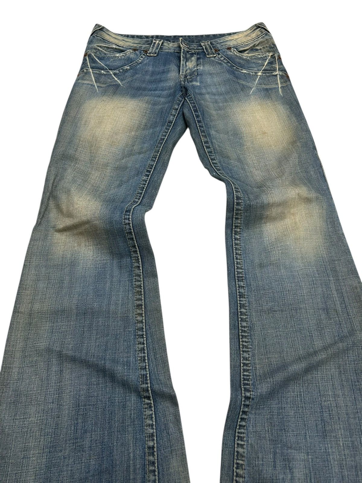 Hysteric Glamour Pep Jean Flare Mud Washed Clawn Mark Distressed Low Rise Size US 30 / EU 46 - 5 Thumbnail