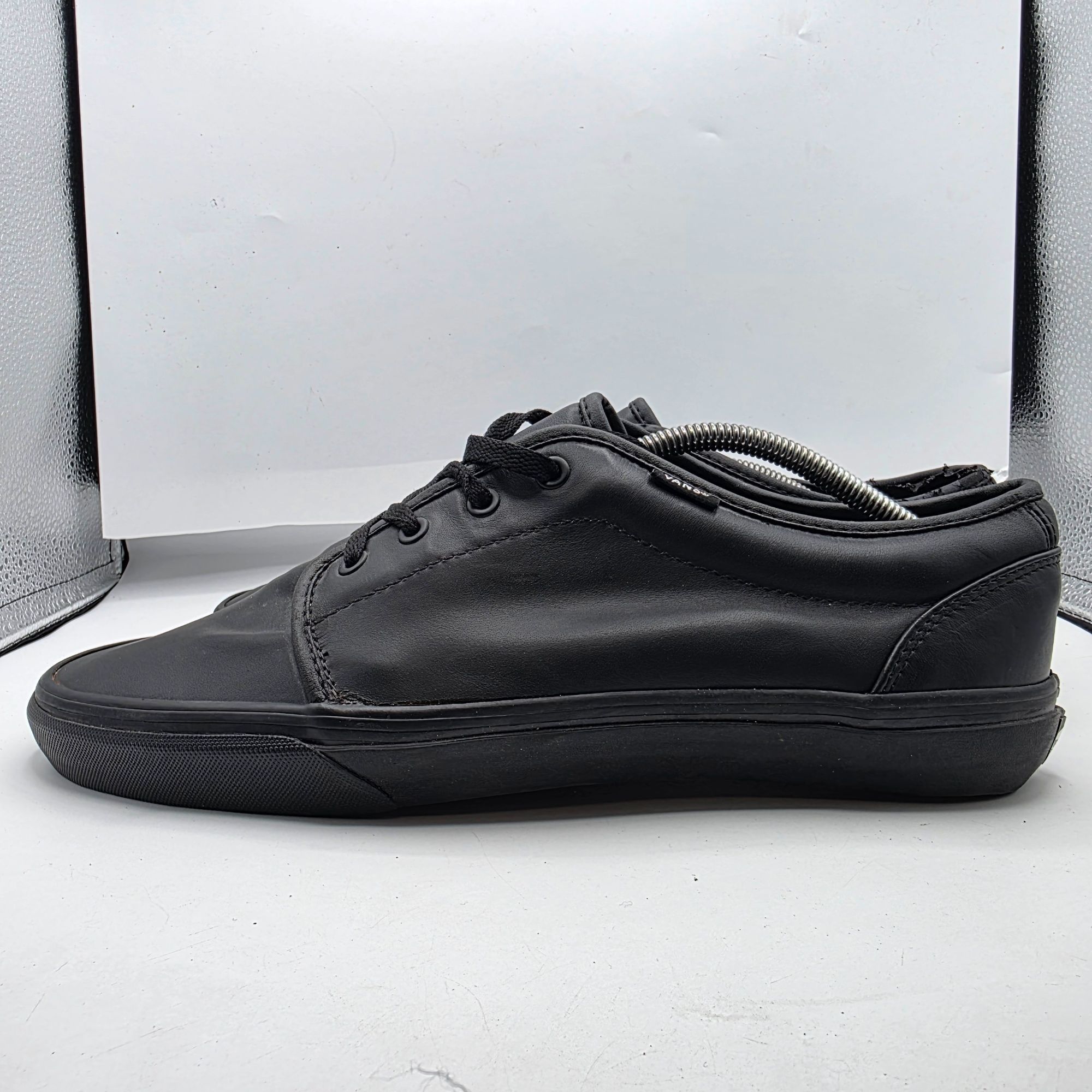 Vans Vans 106 Vulcanized Mens Size 13 Black Triple Black Leather Size US 13 / EU 46 - 13 Thumbnail
