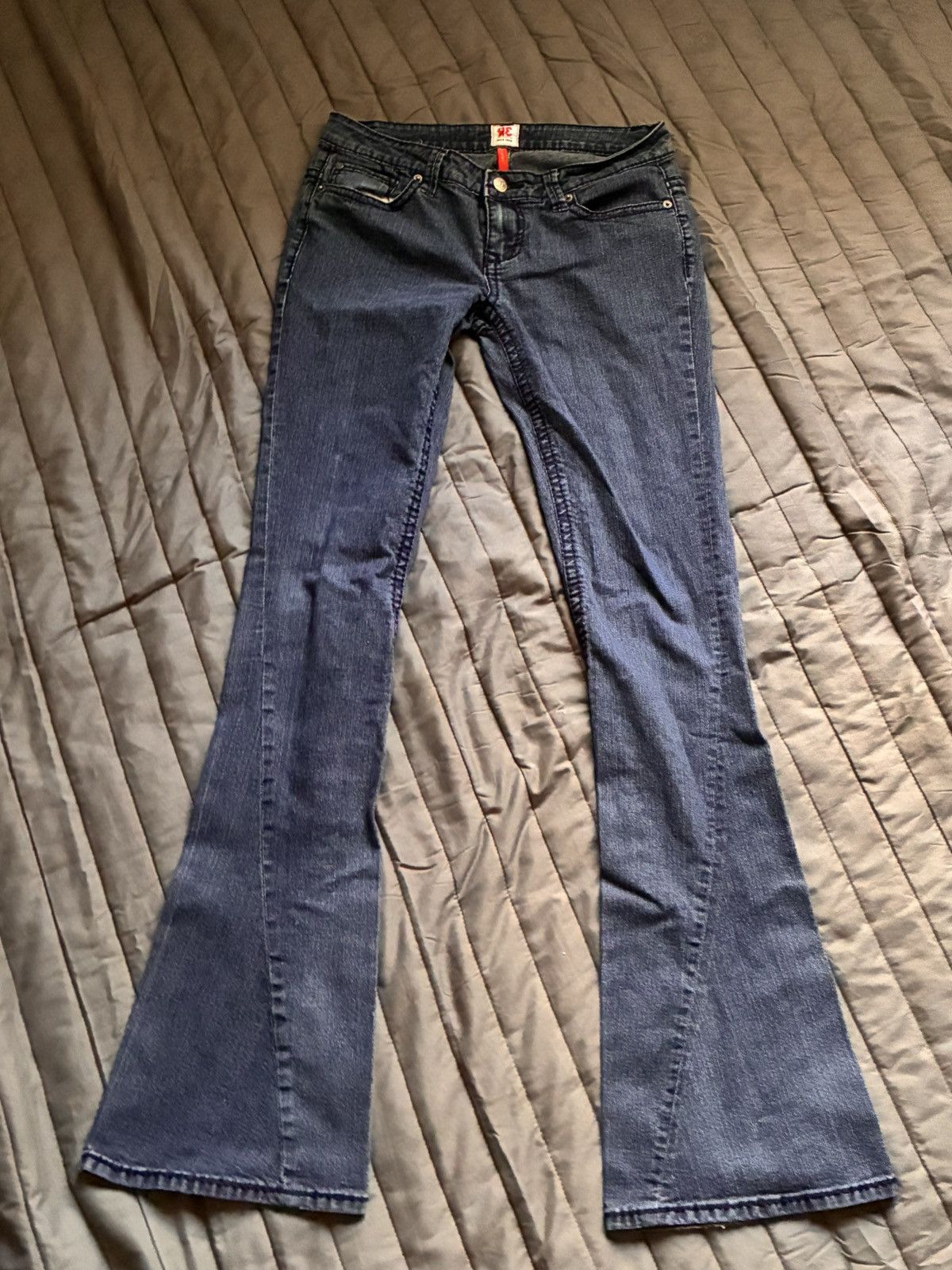 Other Early 2000s Dark Wash R3volt Low rise Boot Cut Jeans Size 37" - 1 Thumbnail