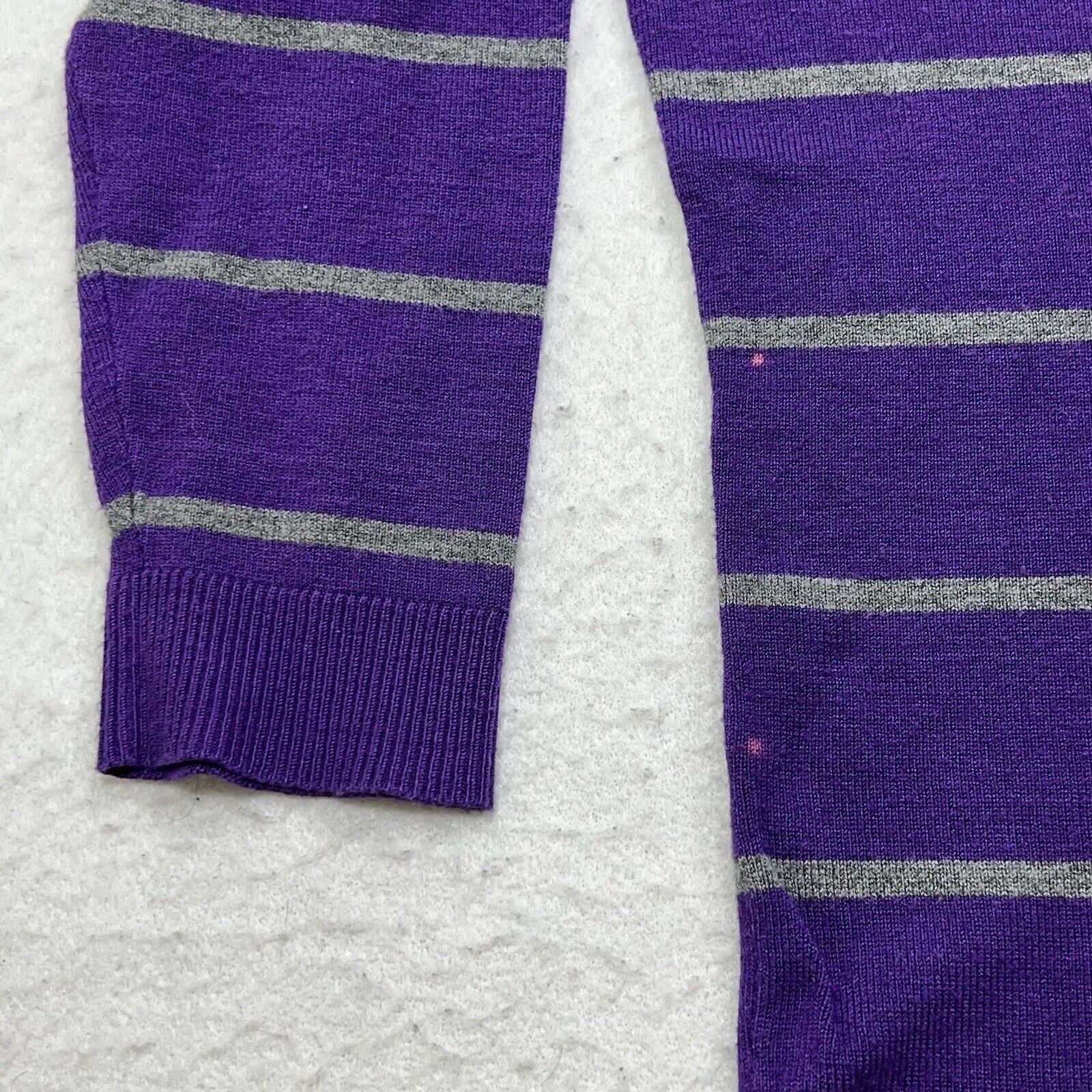 Other New York & Company Pullover Purple & Gray Striped Sweater Size XS / US 0-2 / IT 36-38 - 5 Thumbnail