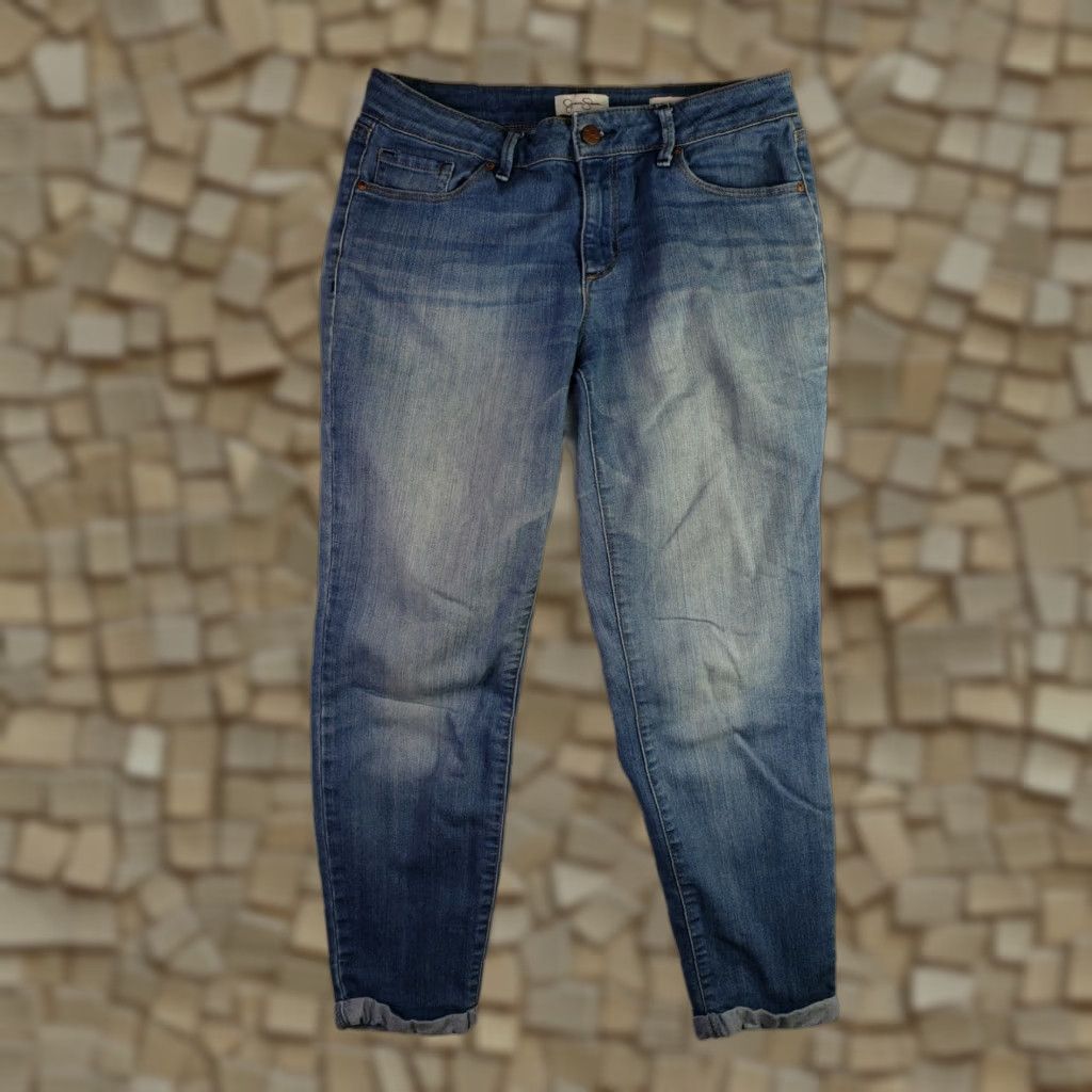 Jessica Simpson VINTAGE? Not specified. Jessica Simpson Jeans Rolled Crop Skinny Denim Blue Womens Sz 6/28 28x25 Size 28" / US 6 / IT 42 - 1 Thumbnail