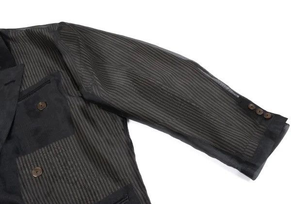Jean Paul Gaultier jean paul gaultier Layered Striped Double-Breasted Jacket Size US M / EU 48-50 / 2 - 3 Thumbnail