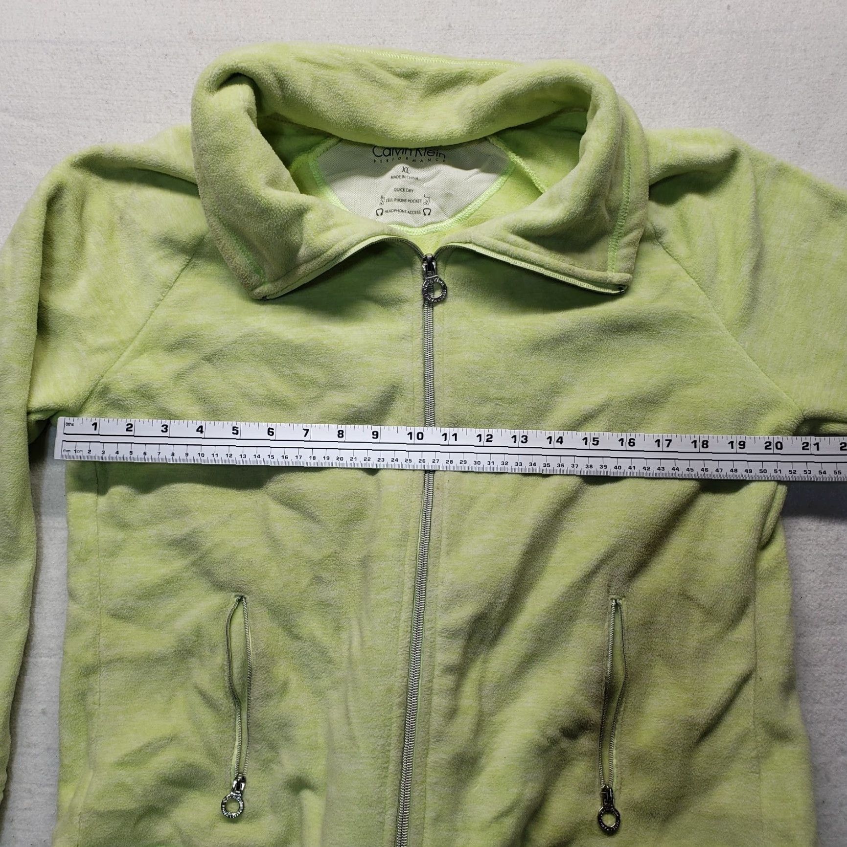 Calvin Klein Calvin Klein Performance Green Full Zipper Jacket High Neck Adult Womens XL Jacket Women's Green Calvin Klein Performance Full Zipper Jacket XL Womens Size XL / US 12-14 / IT 48-50 - 5 Thumbnail
