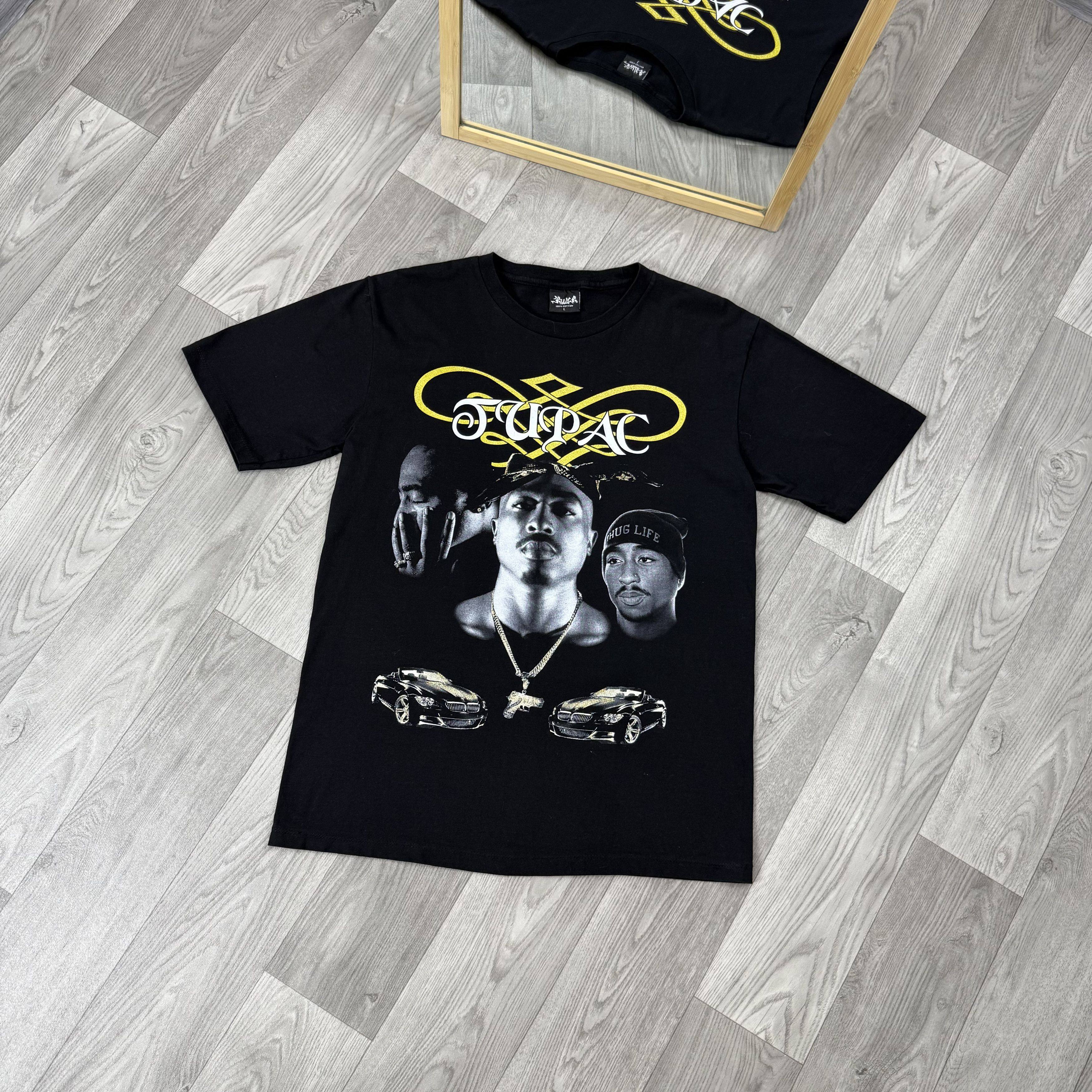 Vintage Vintage 2Pac 90s Tupac Shakur Graphic Black Rap Tee Shirt Size US L / EU 52-54 / 3 - 1 Thumbnail
