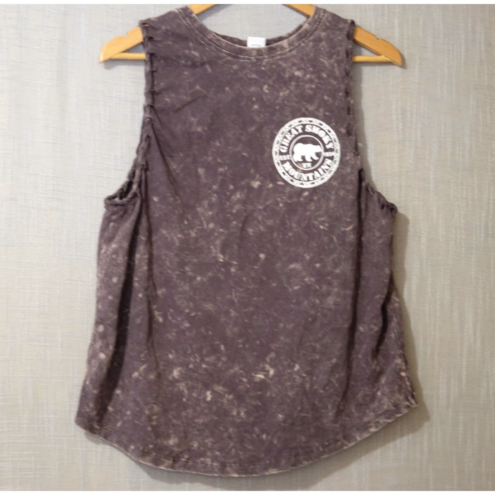 Vintage Dreamside Tank Top Brown Stretch Lightweight Women's XL H94-50 Bohemian Cotton Sleeveless, Round Neck, Pullover, Casual Shirt Size XL / US 12-14 / IT 48-50 - 2 Thumbnail