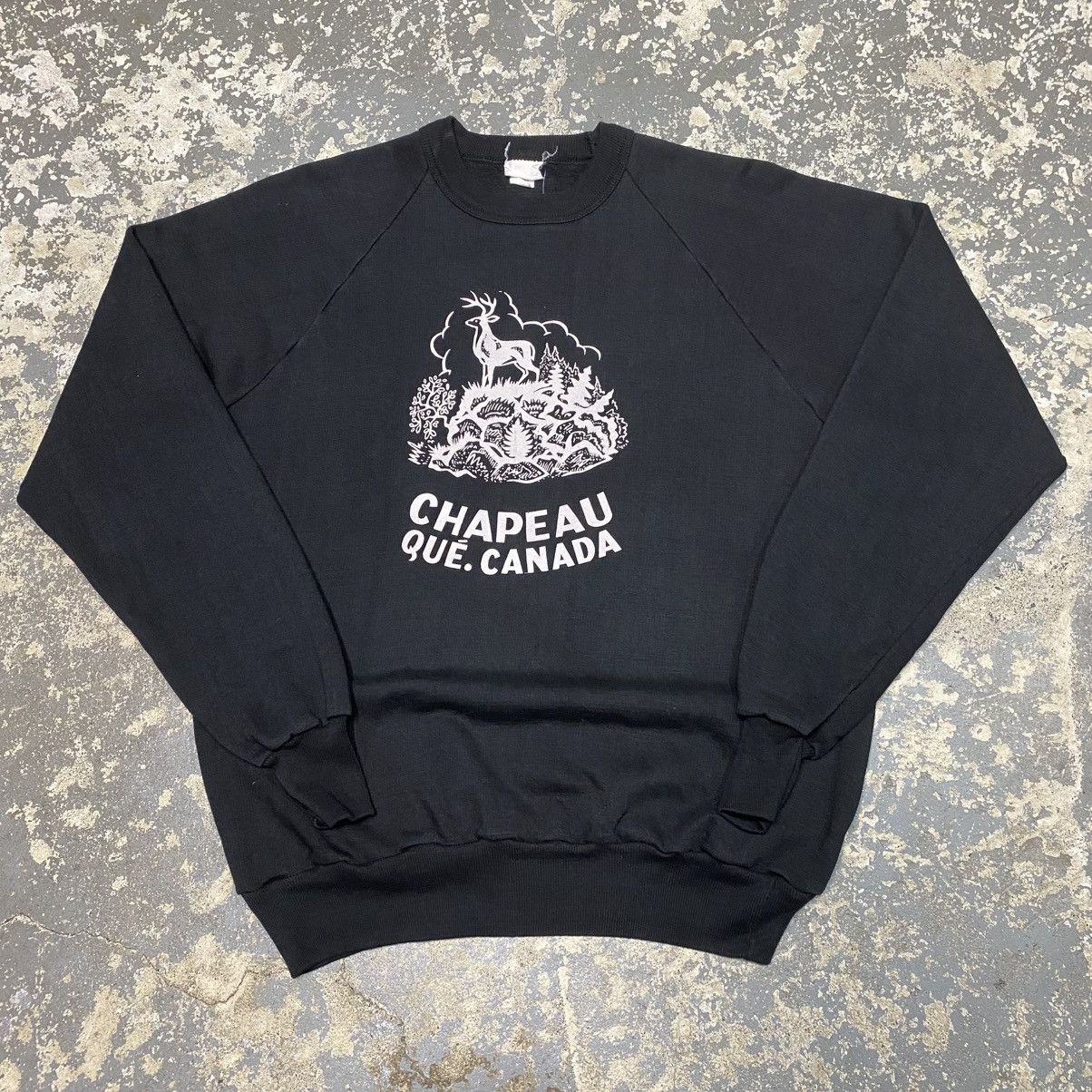 Vintage Vintage Chapeau Canada Black Deer Outdoor Hoodie Sweatshirt Size US M / EU 48-50 / 2 - 1 Thumbnail