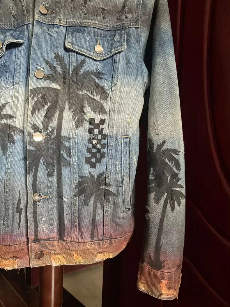 Amiri Amiri Coconut Tree Denim Jacket Size US S / EU 44-46 / 1 - 7 Thumbnail