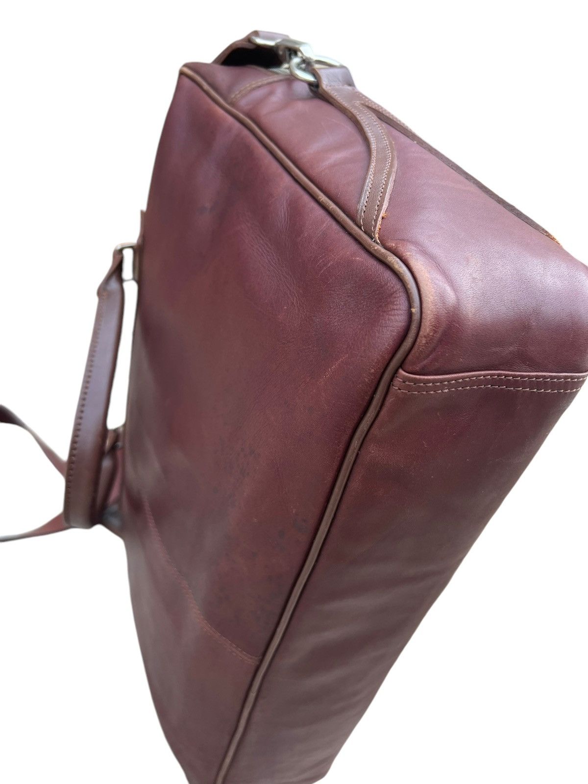 Japanese Brand × Leather Somes Saddle Japan Distressed Patina Leather 2 Way Bag Size ONE SIZE - 17 Thumbnail