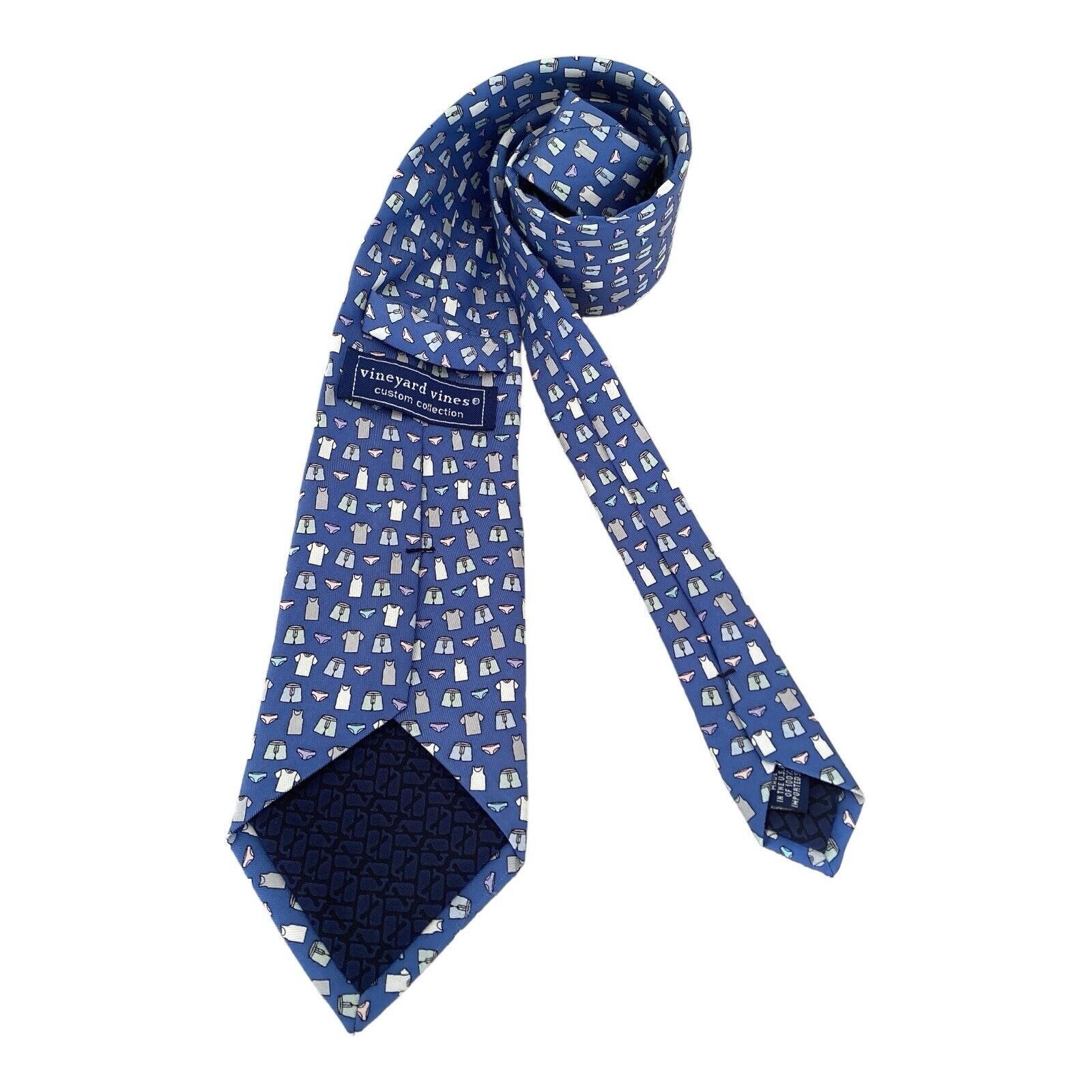 Vineyard Vines VINEYARD VINES Blue Fruit OF THE LOOM Underware Silk Tie H.M Size ONE SIZE - 2 Thumbnail