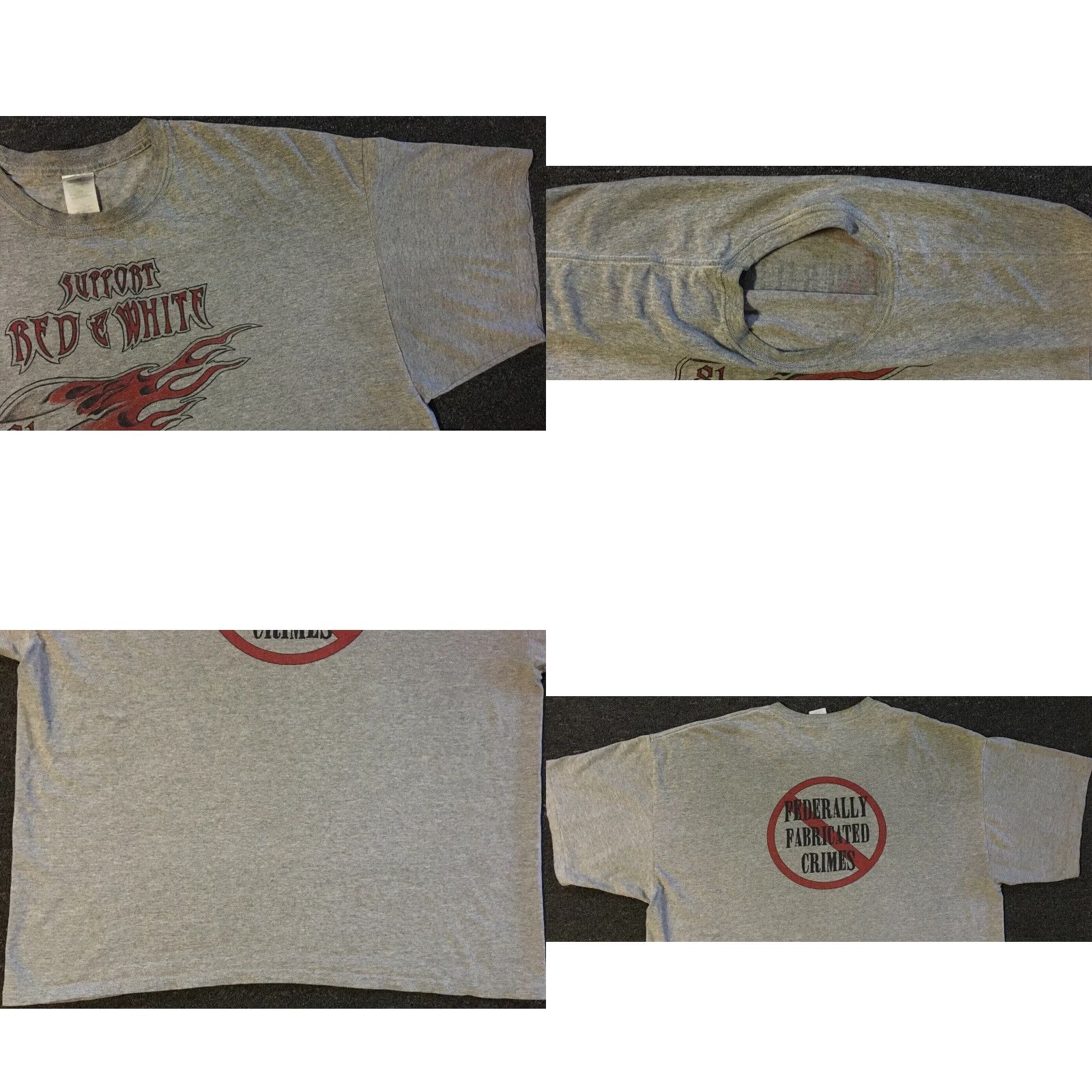 Vintage Vtg Hells Angels 81 Support Faded AZ Nomads Shirt XXL Skull Flame Grunge Y2K 90s Size US XXL / EU 58 / 5 - 8 Thumbnail