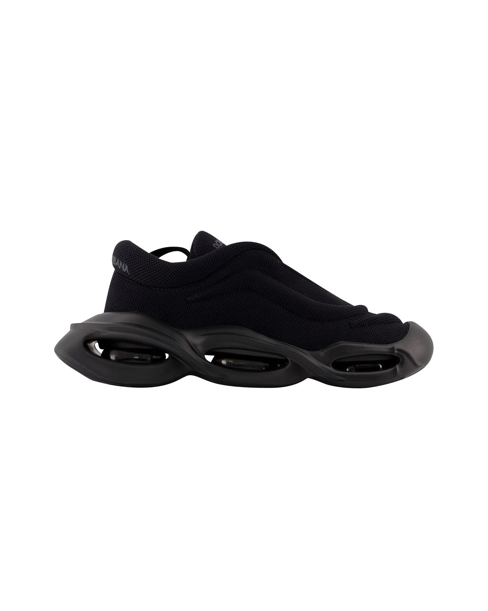 image of Dolce Gabbana Lace Up Sneakers - Black - Polyester, Men's (Size 12)