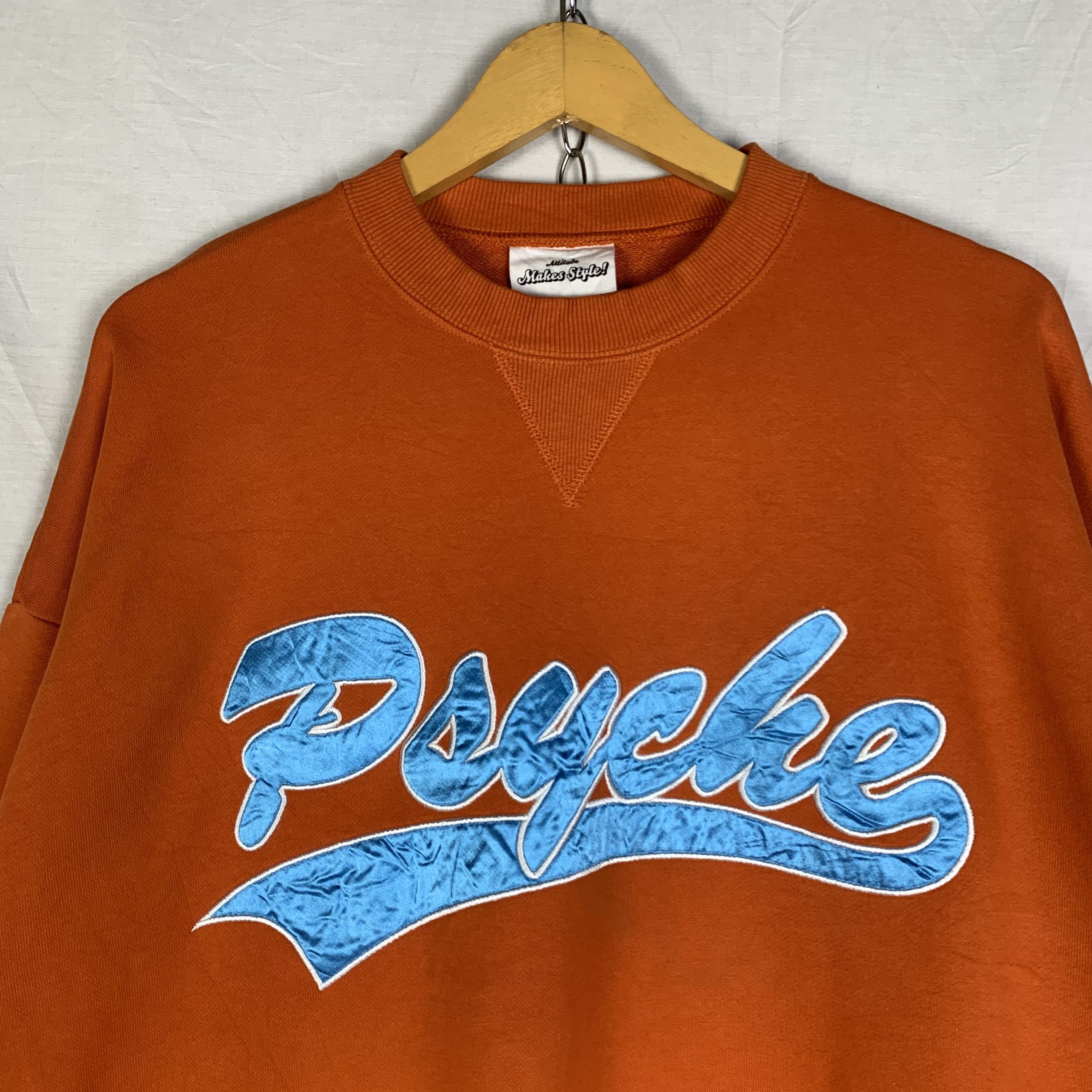 Japanese Brand Psyche Sweatshirt Crewneck Orange Size US L / EU 52-54 / 3 - 3 Thumbnail