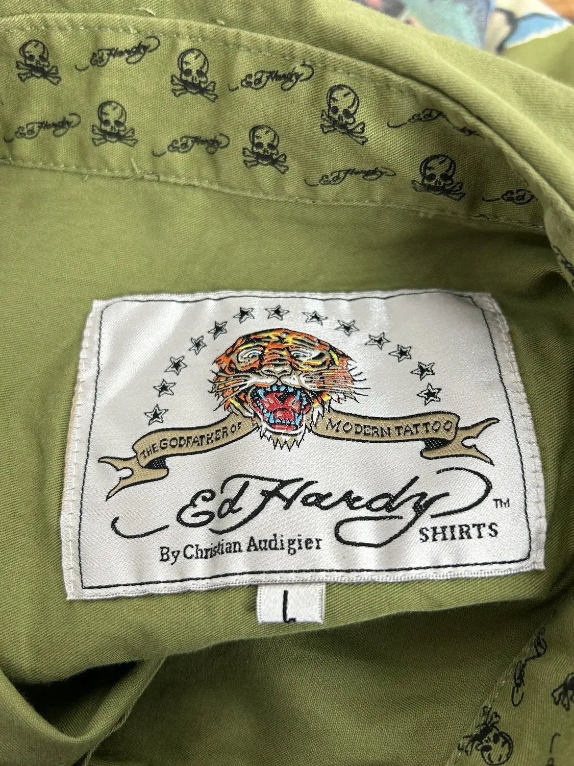 Christian Audigier 00s Vintage Ed Hardy Christian Audigier Y2K Rare Shirt Size L / US 10 / IT 46 - 13 Thumbnail