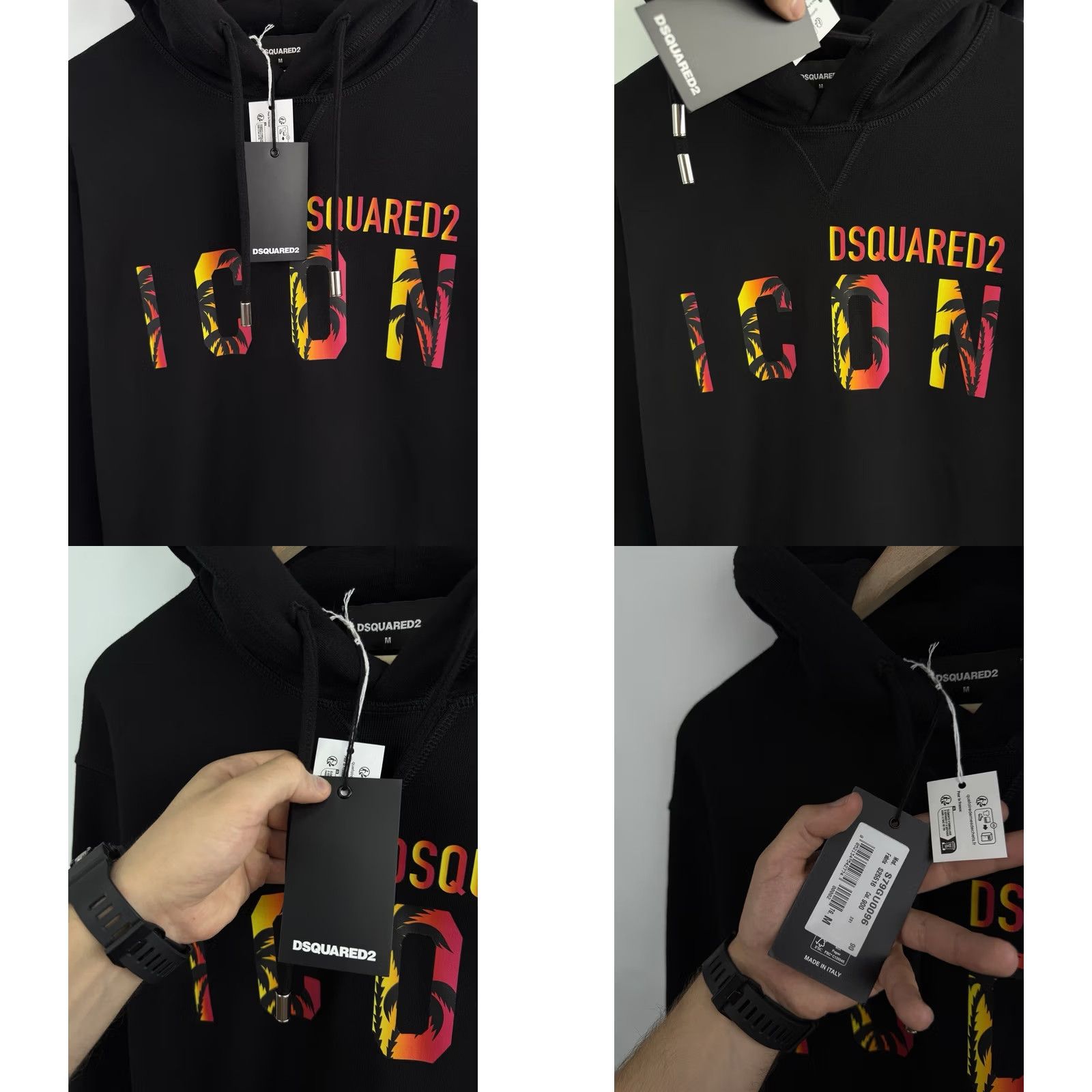 Dsquared2 Dsquared2 Hoodie ICON Hawaiian Logo Y2K Black M Mens Size US M / EU 48-50 / 2 - 8 Thumbnail