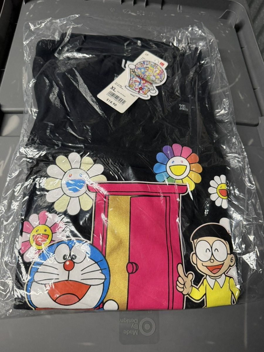 Takashi Murakami × Uniqlo Uniqlo X Takashi Murakami X Doraemon Tee Size XL Black Door Size US XL / EU 56 / 4 - 1 Thumbnail