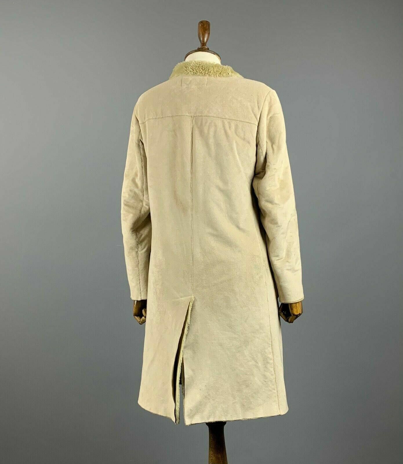 Designer Ladies Armani Jeans Beige Snap Coat Jacket Size USA 6 Size M / US 6-8 / IT 42-44 - 5 Thumbnail