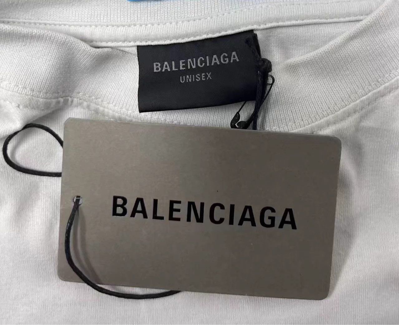 Balenciaga Balenciaga Men's Oversized Stripe Crew White T-shirt 4 Size US XL / EU 56 / 4 - 4 Thumbnail