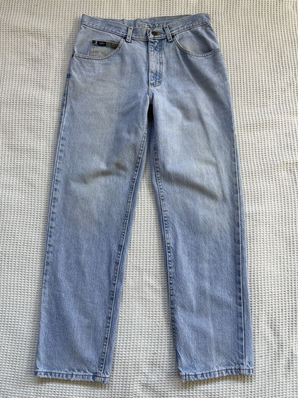 Jean Rare🔥Vintage Lee Light Blue Wash Baggy Jeans Size US 32 / EU 48 - 1 Thumbnail