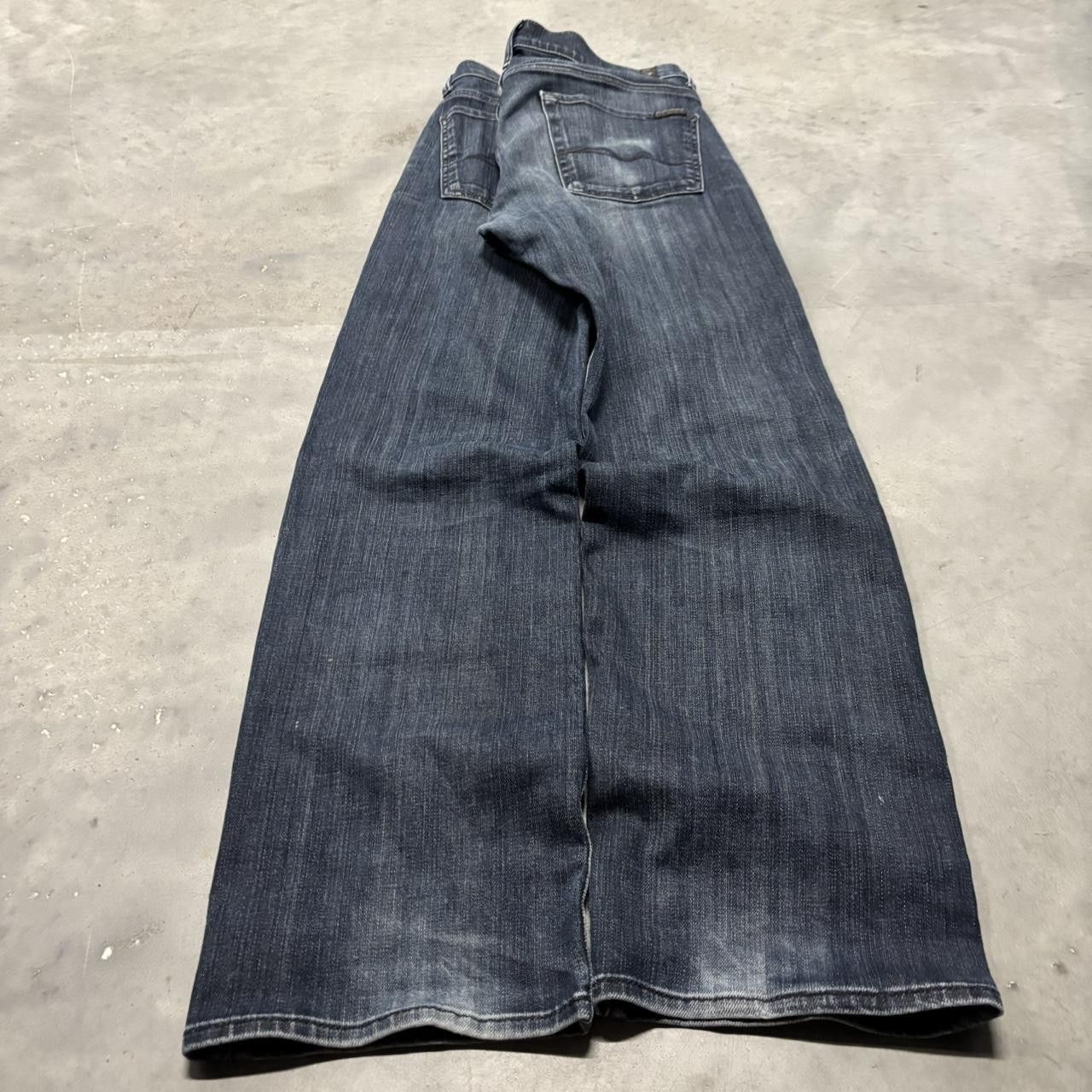 Japanese Brand × Vintage Crazy Vintage Y2K/2000s Grunge Dark Wash Denim Jeans! Size US 33 - 4 Thumbnail